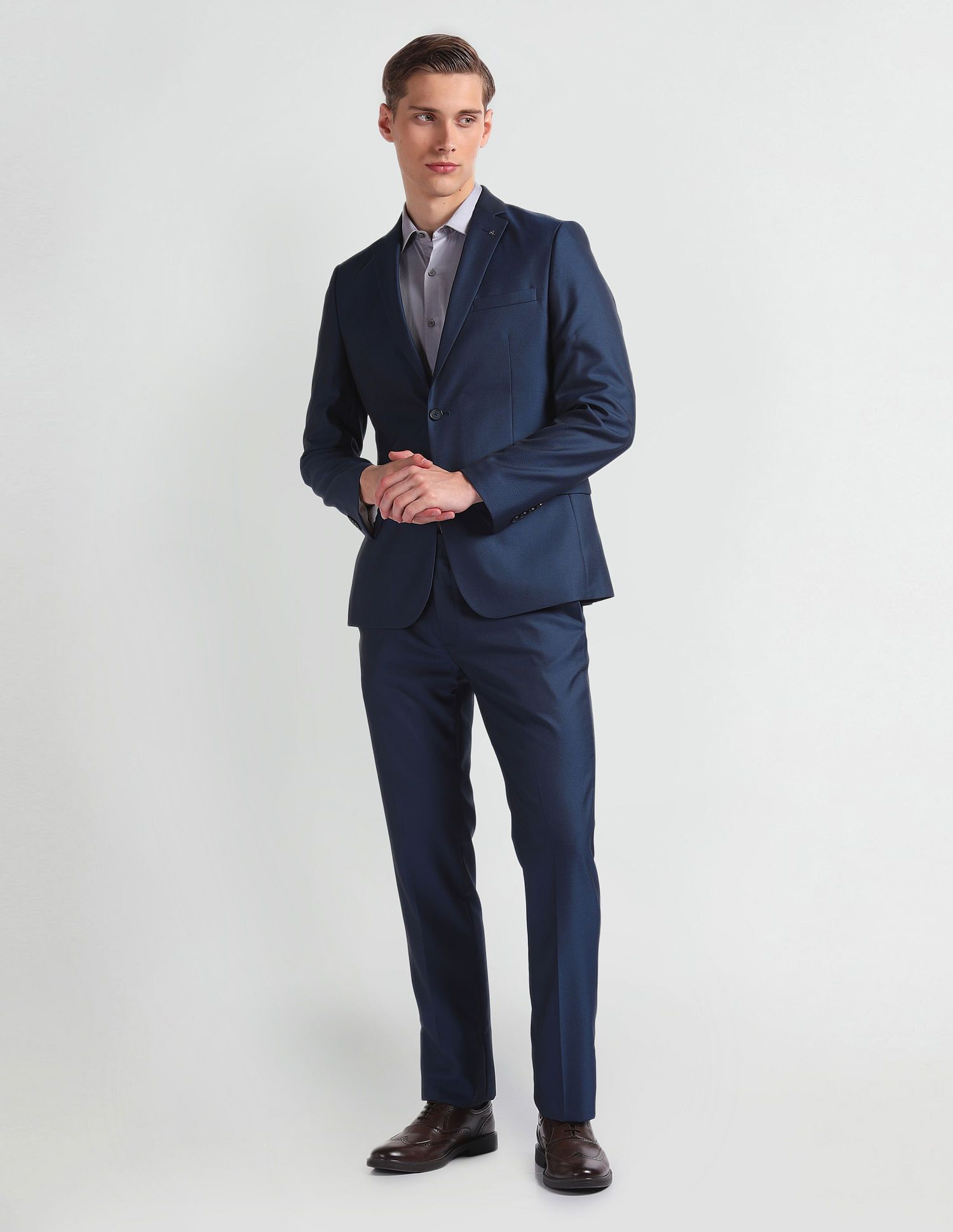 arrow Men 2 Piece Solid Suit-picture-17