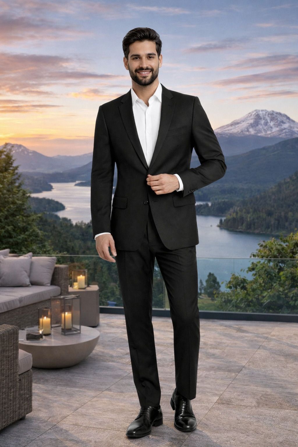 cnw Men Suit Solid Suit-picture-12