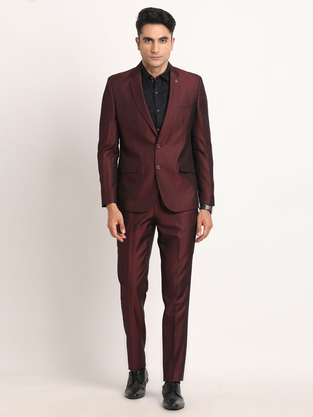 turtle Men 2 Piece Suit Self Design Suit-picture-34