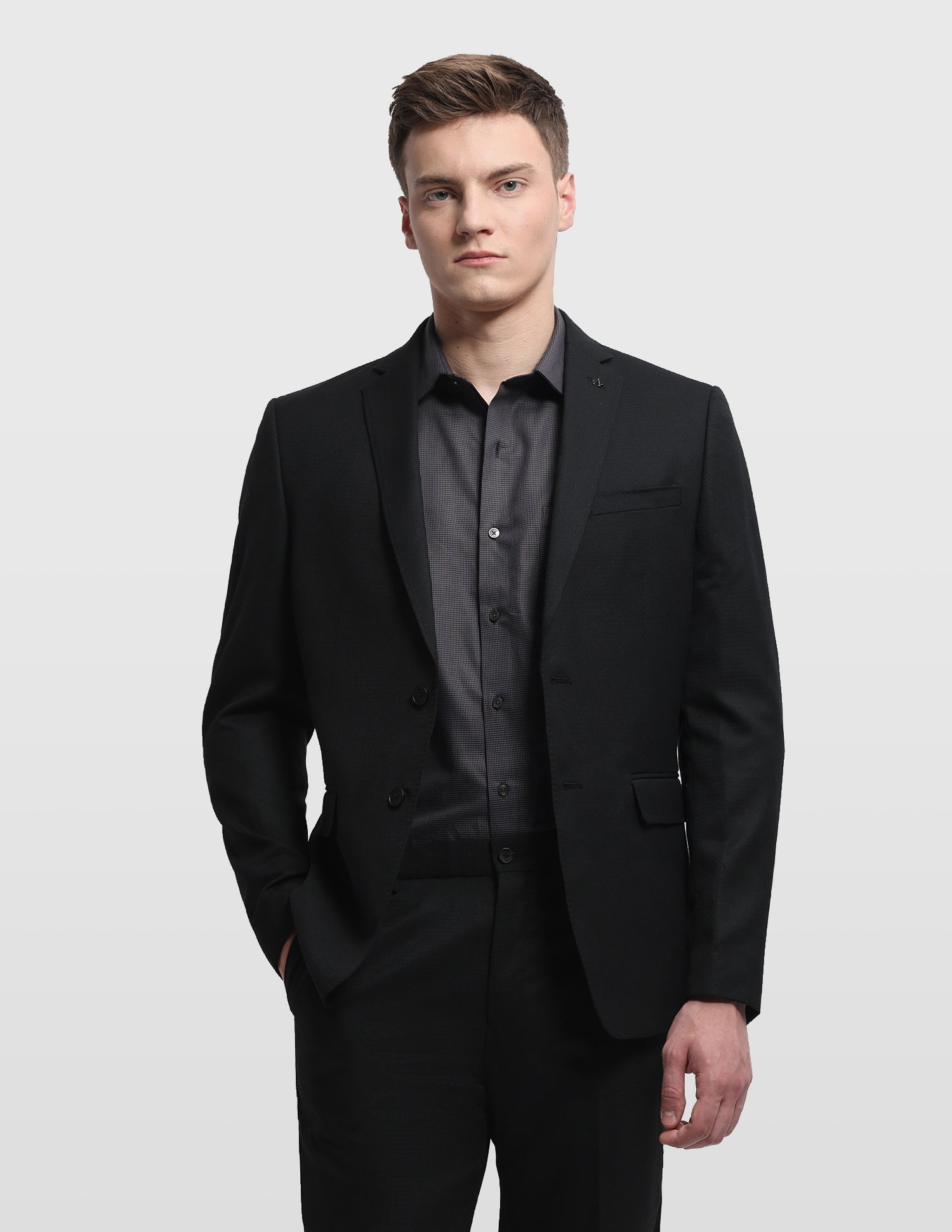 arrow Men Two Piece Solid Suit-picture-43