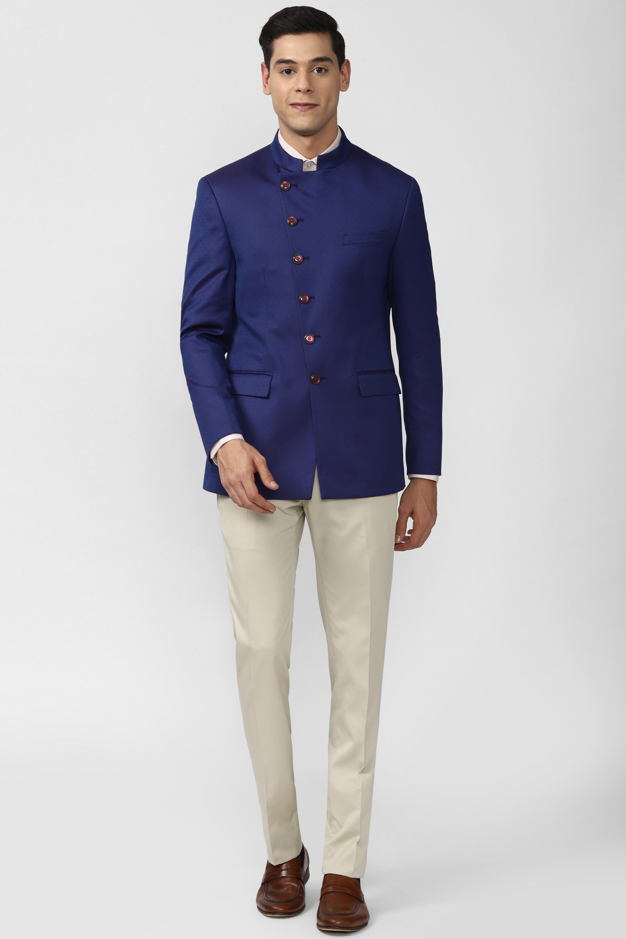 Men Single Breasted Printed Suit