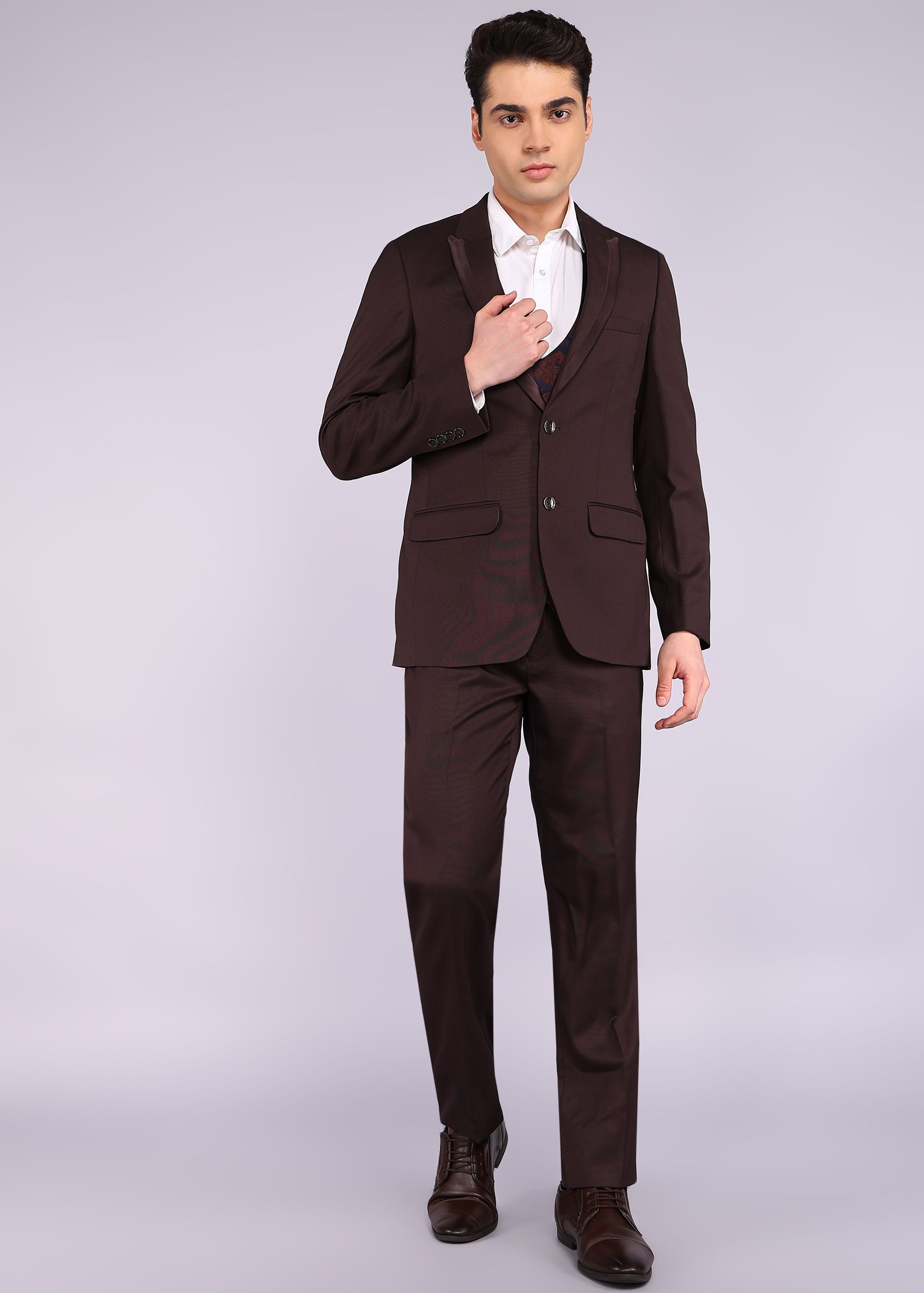 Men 3PC SB2BTN C&S PK LPL WID WC - CONT FIT Solid Suit-image-48