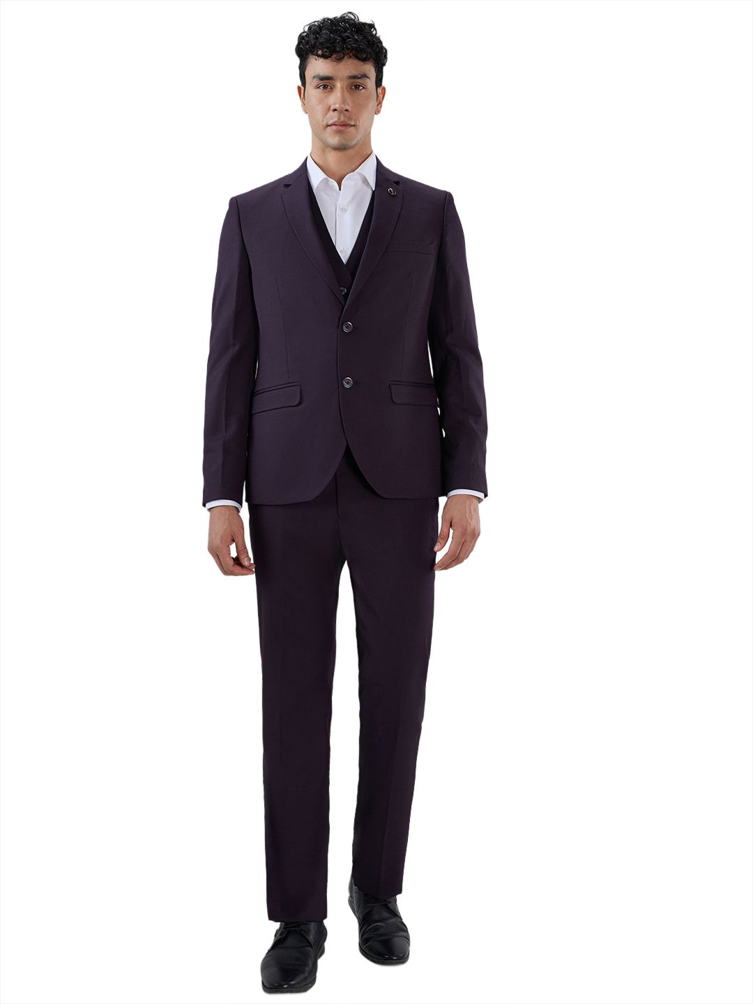 park avenue Men 3 PC Suit Solid Suit-picture-36