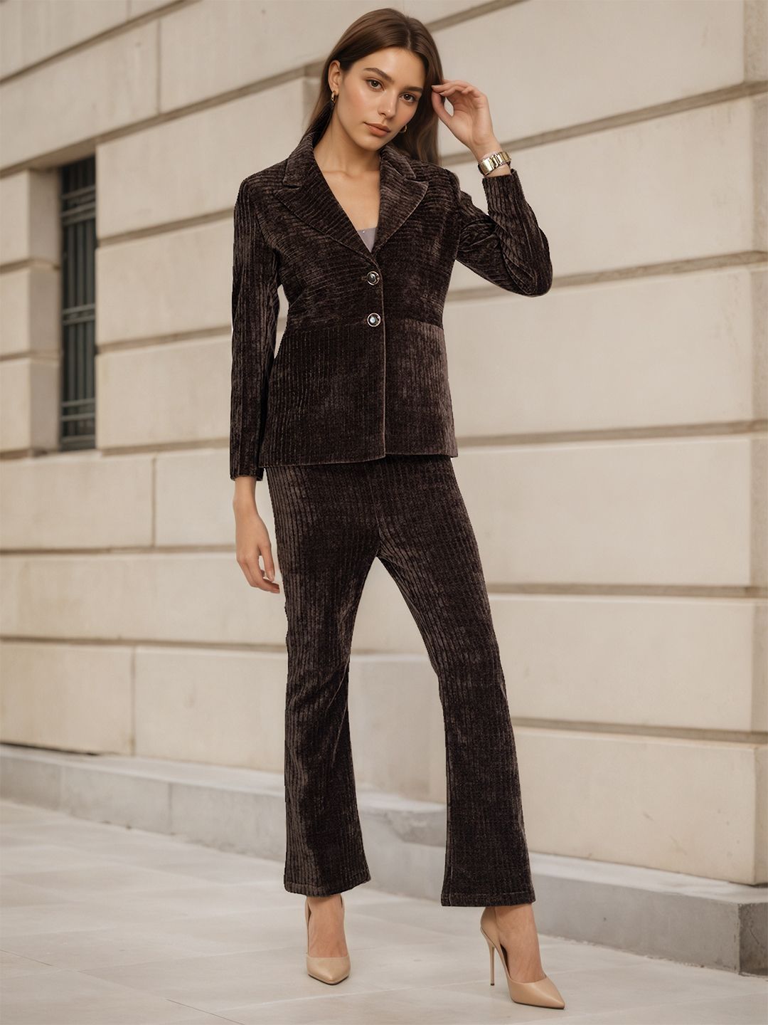 Women Western Co-ord Set Embroidered Suit