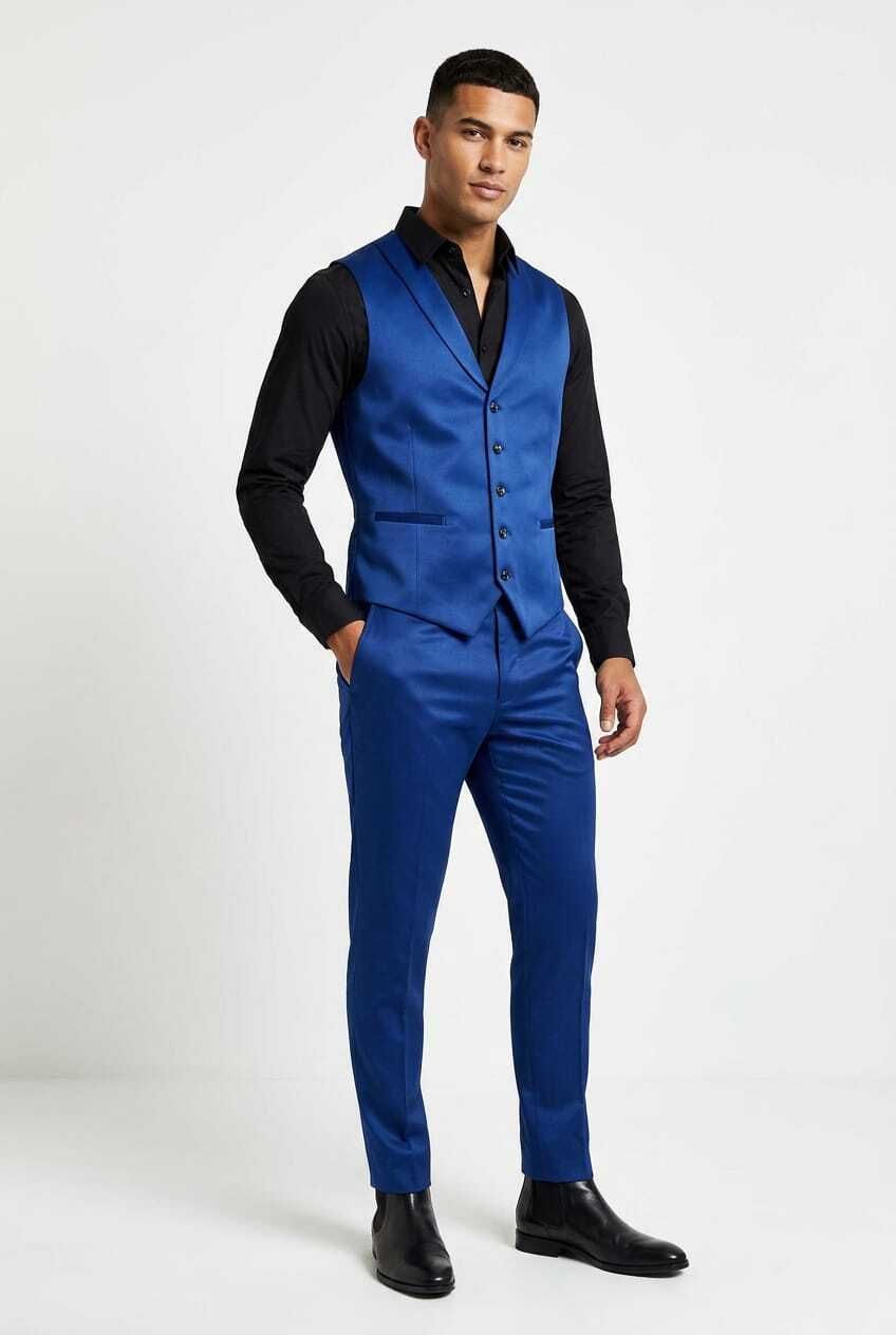 asthetic Men Men Solid Suit-picture-39
