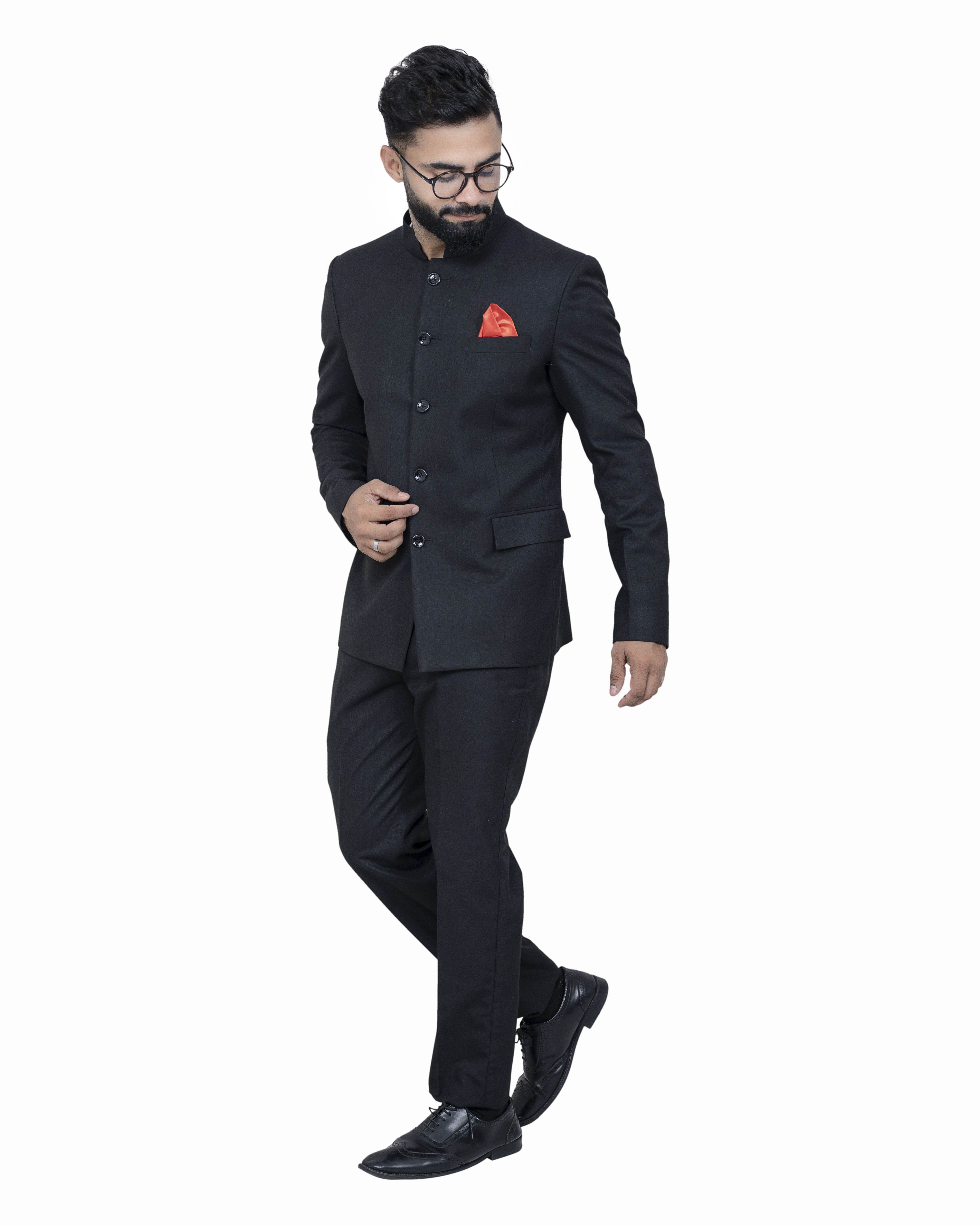 Men jodhpuri bandhgala Solid Suit