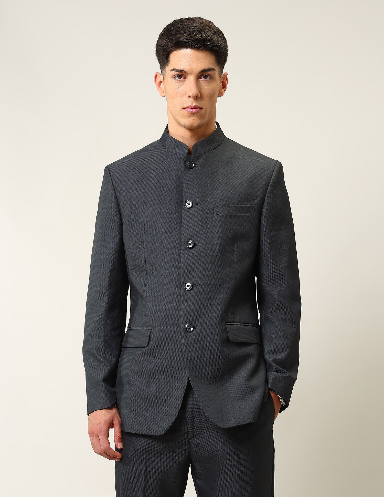 arrow Men bandhgala Solid Suit-picture-40