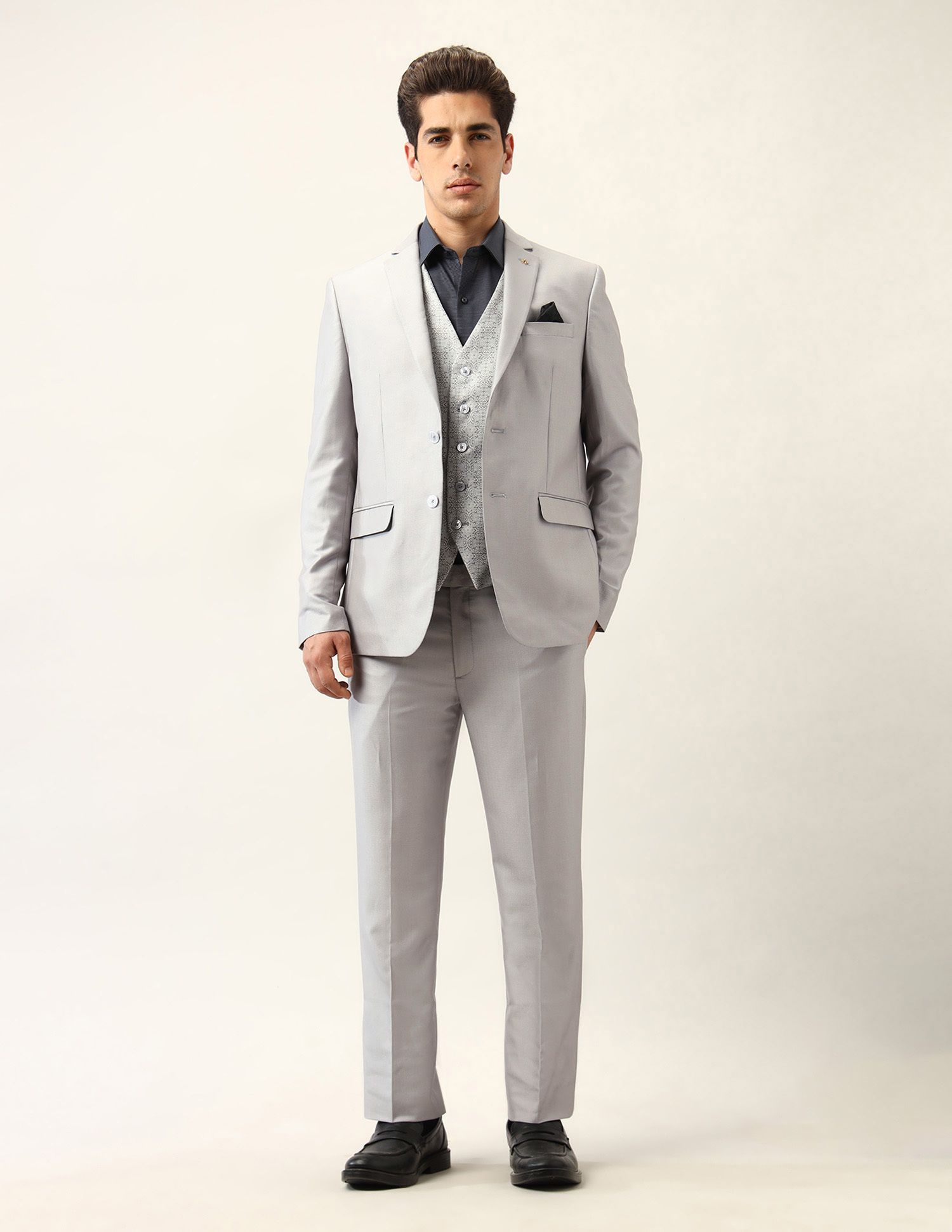 arrow Men 3-piece Self Design Suit-picture-32