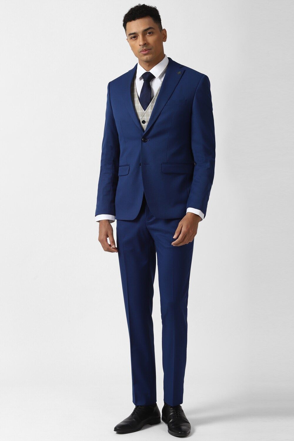 peter england Men Single Breasted - 2 button Solid Suit-picture-13