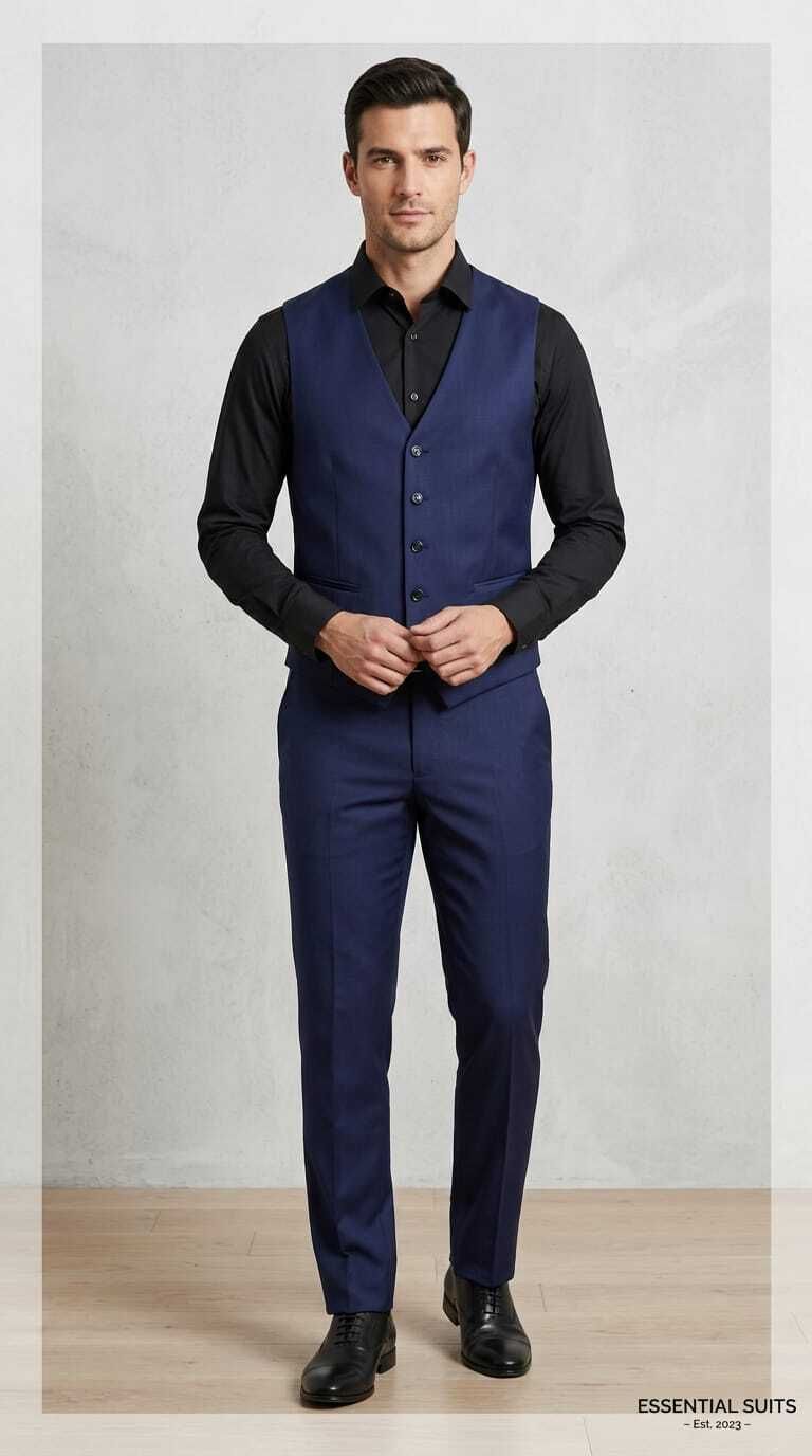 asthetic Men Men Solid Suit-picture-30