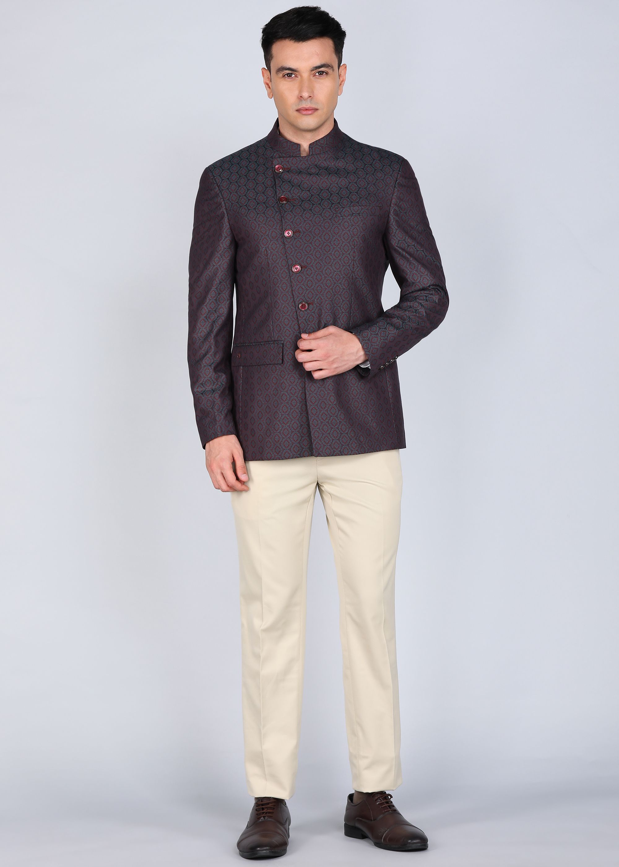 peter england elite Men Single Breasted Textured Suit-picture-11