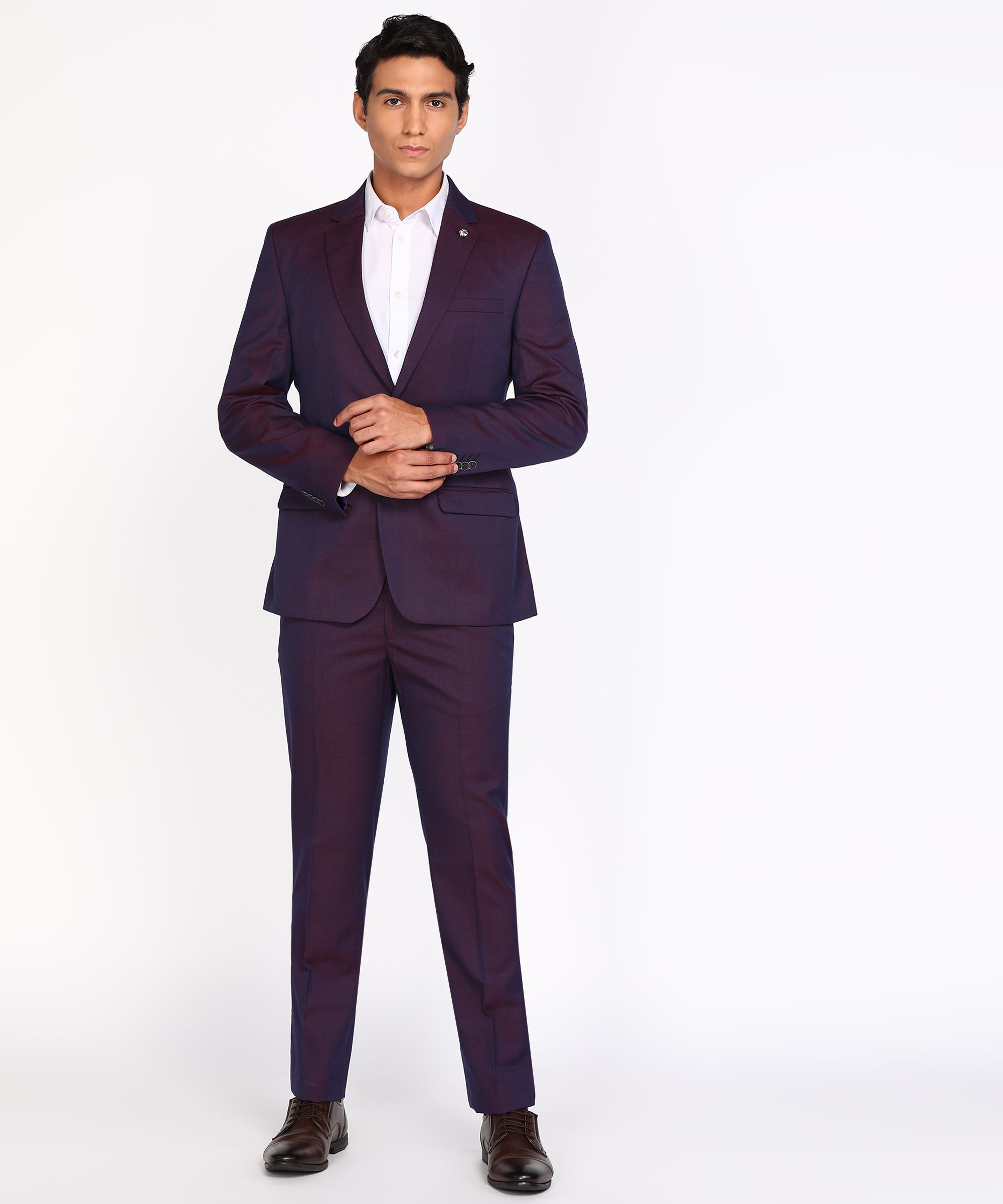 park avenue Men 2 PC Suit Self Design Suit-picture-28