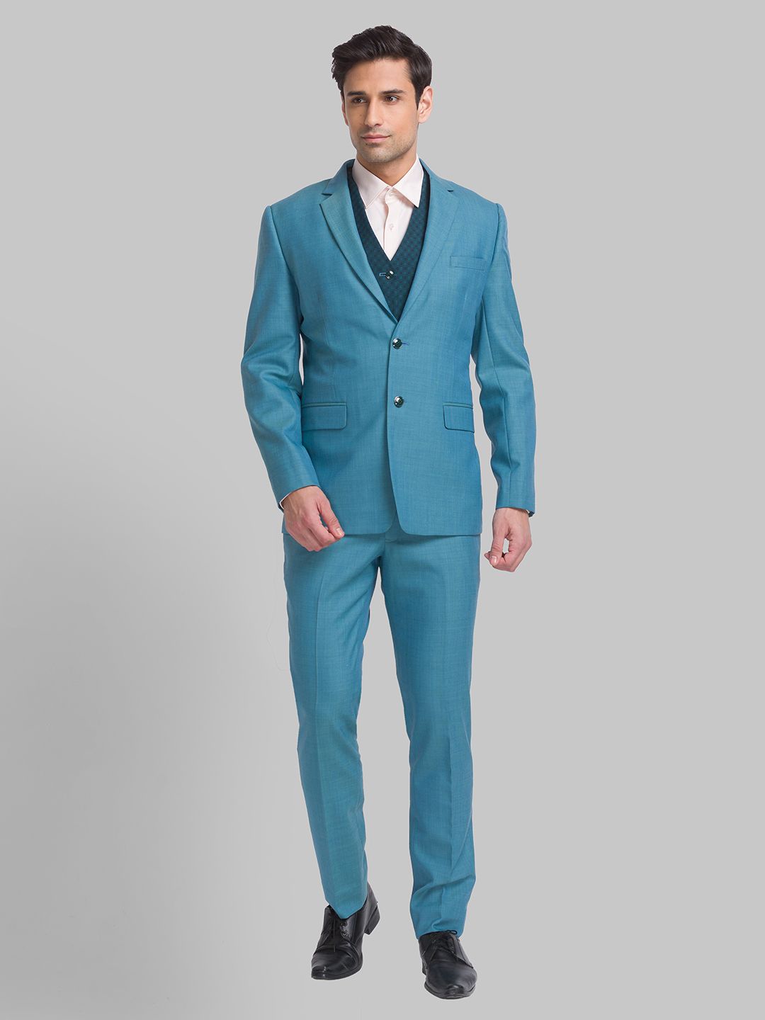 raymond Men 3PC SB 2BTN NOTCH WT REVRSBLE WT WC -CON Solid Suit-picture-47