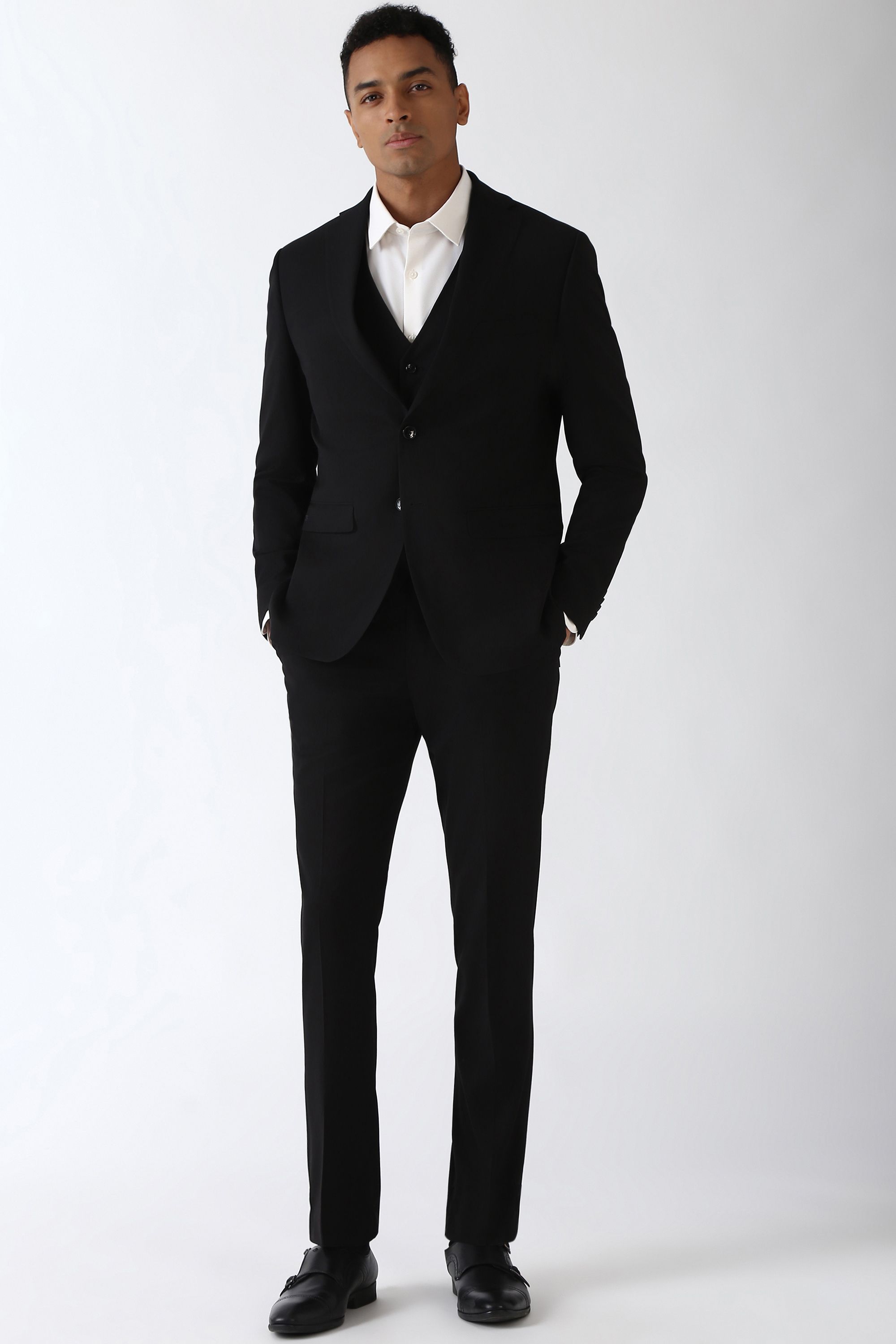 peter england Men Suits Solid Suit-picture-28