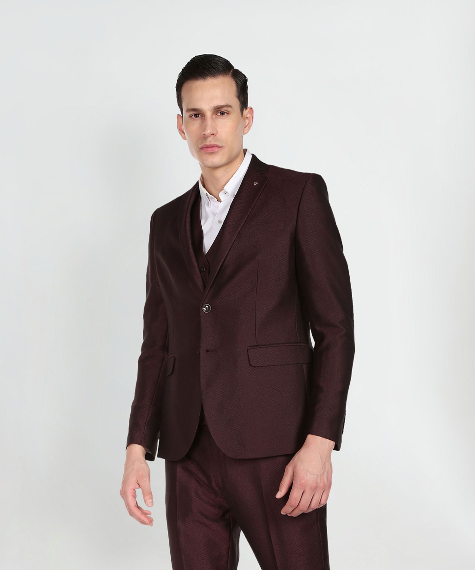 arrow Men Double-breasted Solid Suit-picture-21