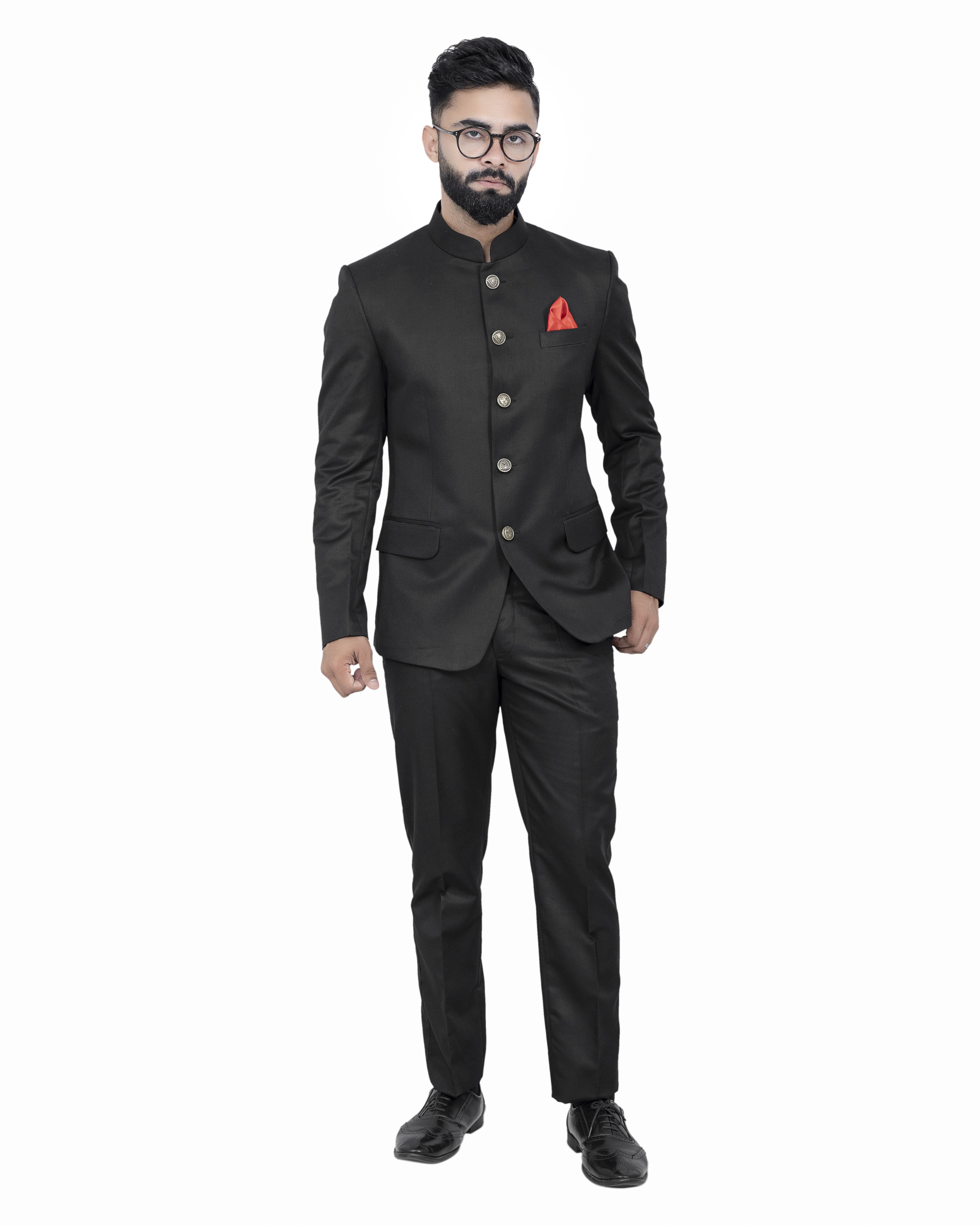 aljaami Men jodhpuri bandhgala Solid Suit-picture-0