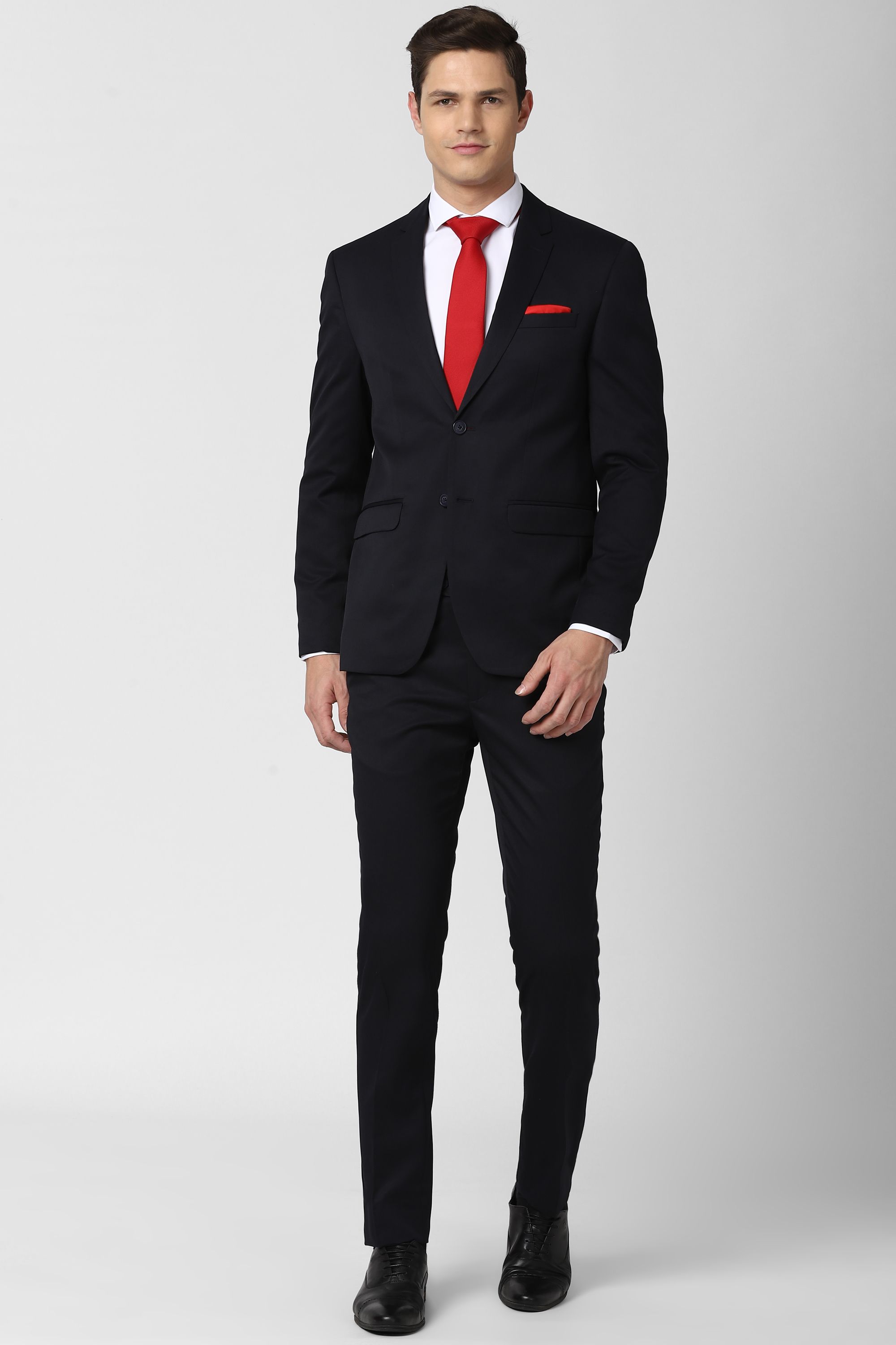 peter england Men 2 Piece suit Solid Suit-picture-18