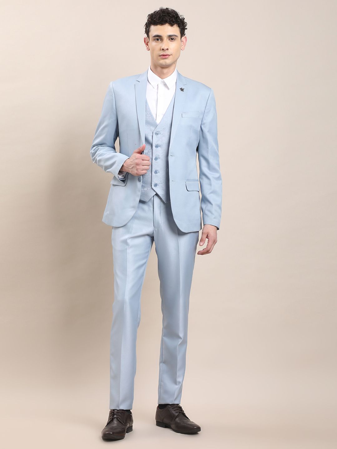 turtle Men 3 Piece Suit Textured Suit-picture-22