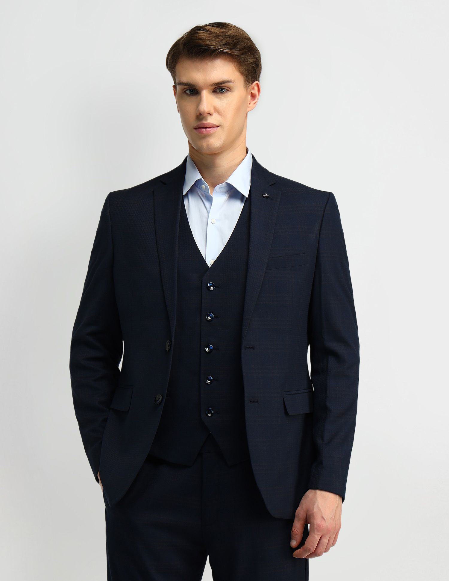 arrow Men 3-piece Solid Suit-picture-18