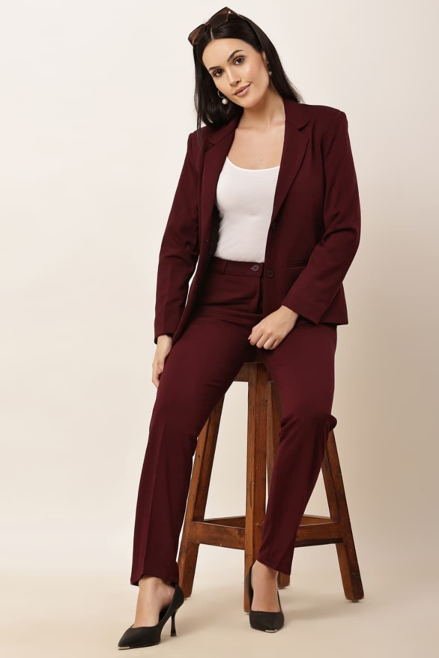 vardhanayar enterprise Women suit blazzer pant Solid Suit-picture-22