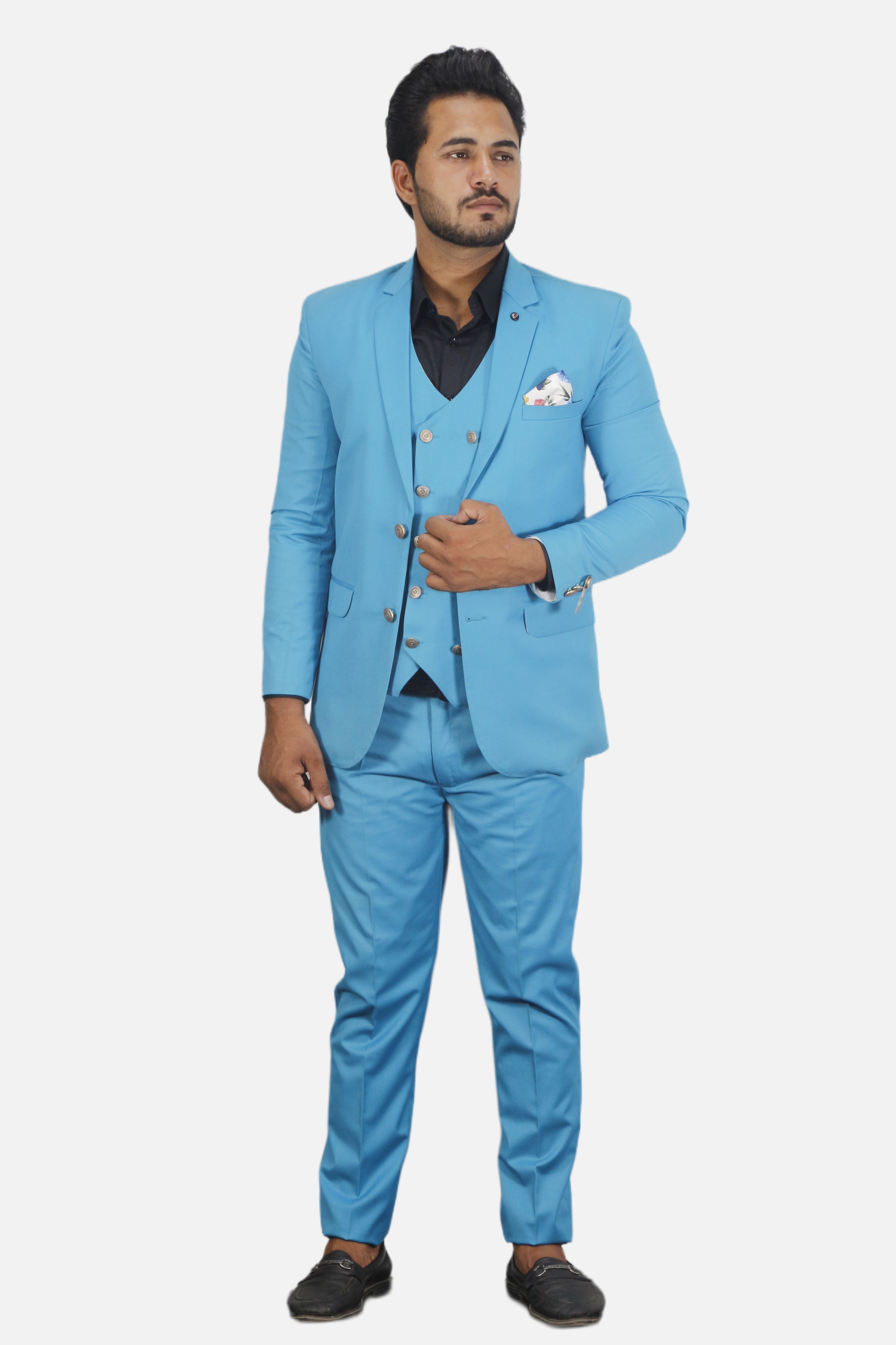 gargian master cut Men Single Breasted Solid Suit-picture-30