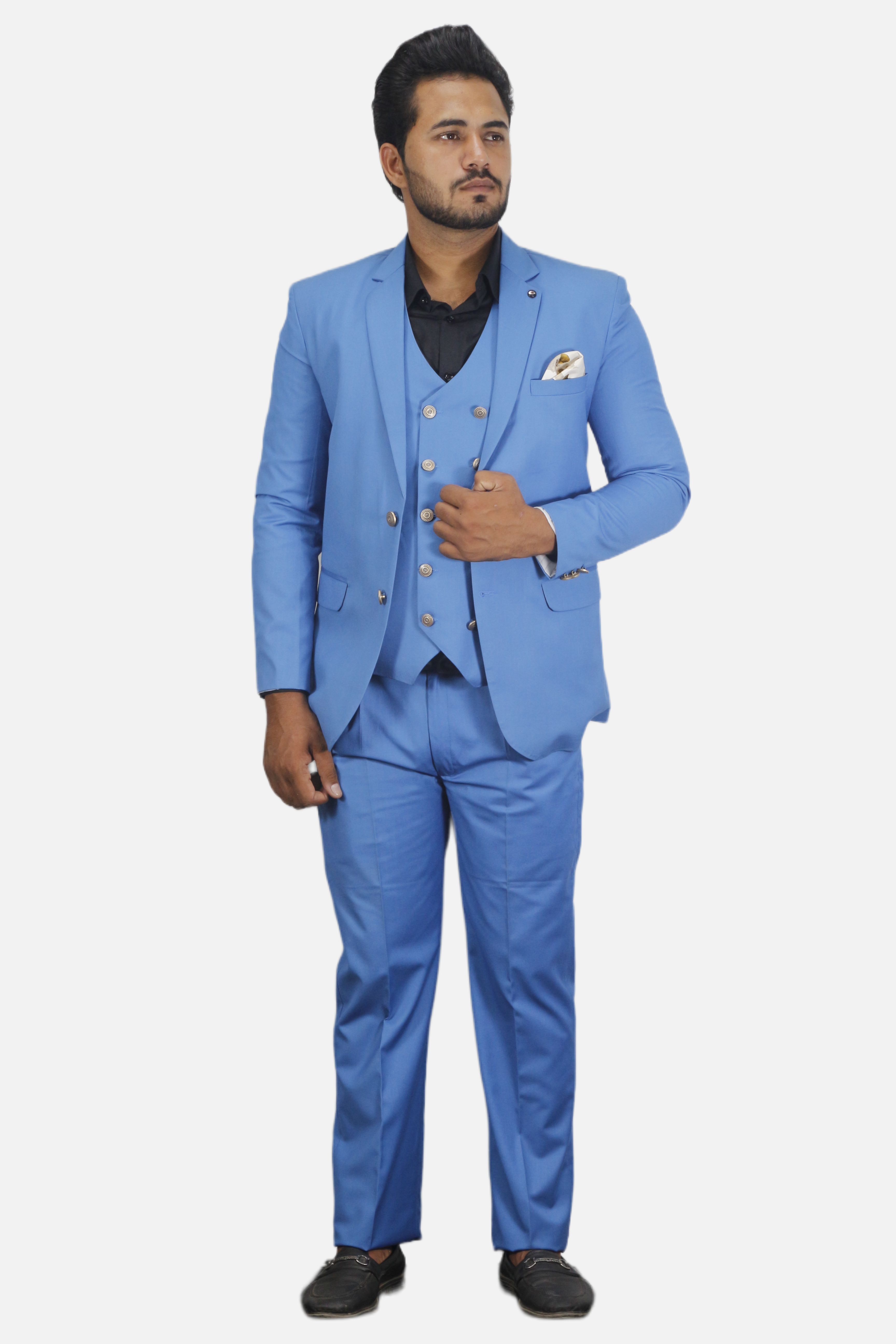 gargian master cut Men Single Breasted Solid Suit-picture-20