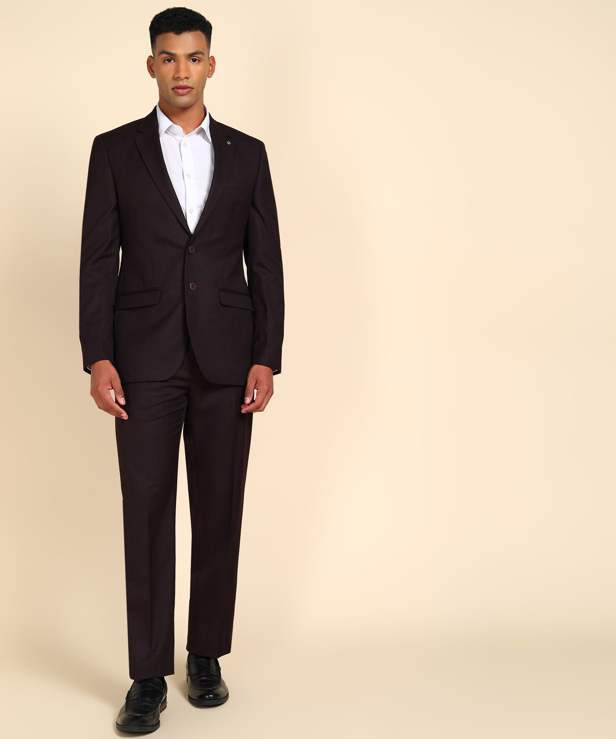 raymond Men 2PC SB 2 BTN NOTCH LAPEL-CNT FIT Checkered Suit-picture-15