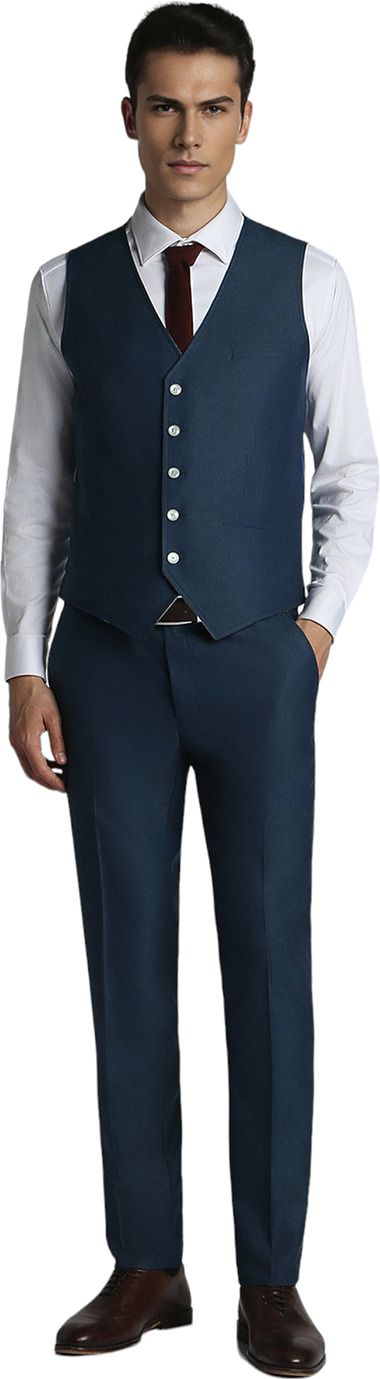 peter england Men Tuxedo Style Checkered Suit-picture-16