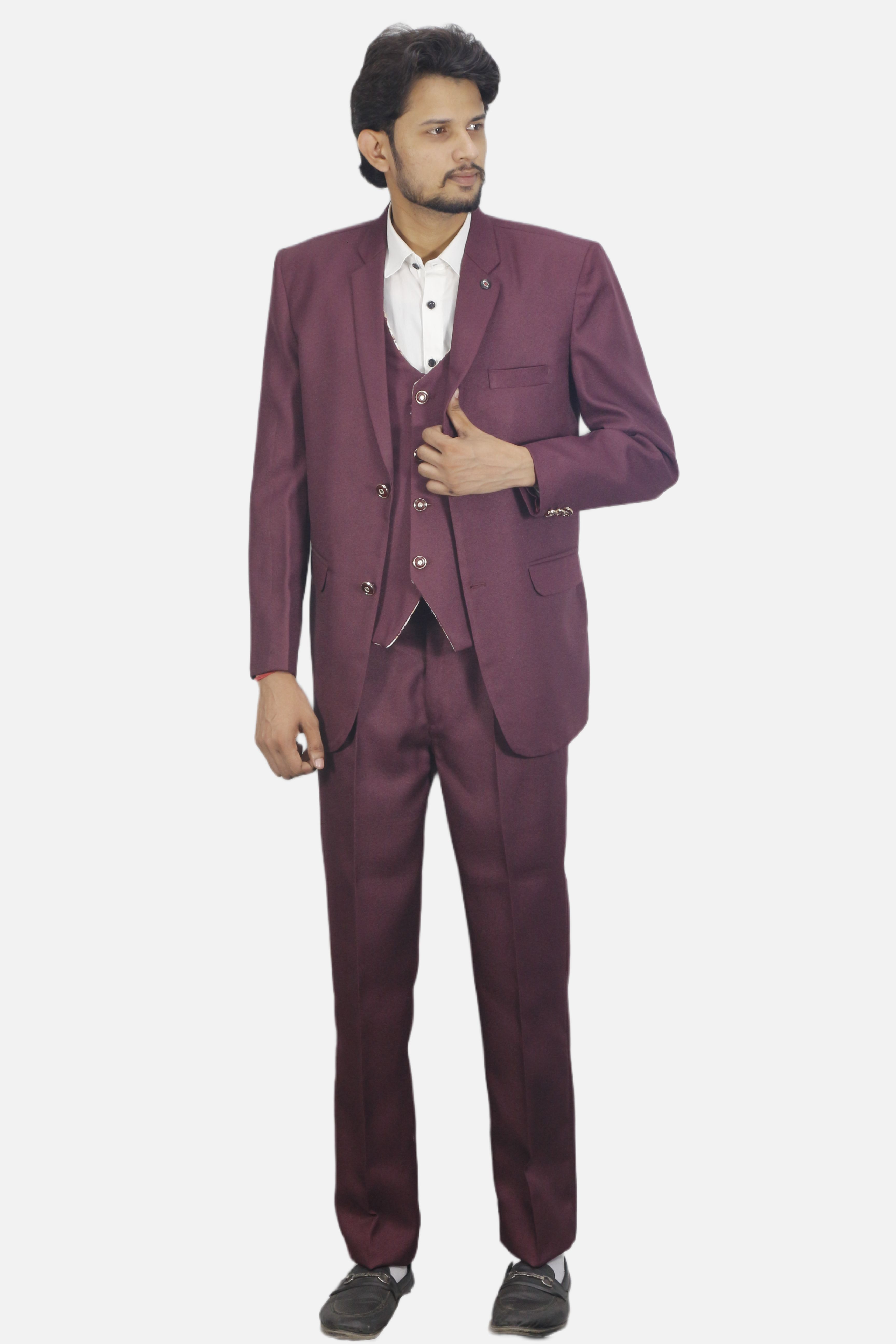 gargian master cut Men Single Breasted Self Design Suit-picture-23