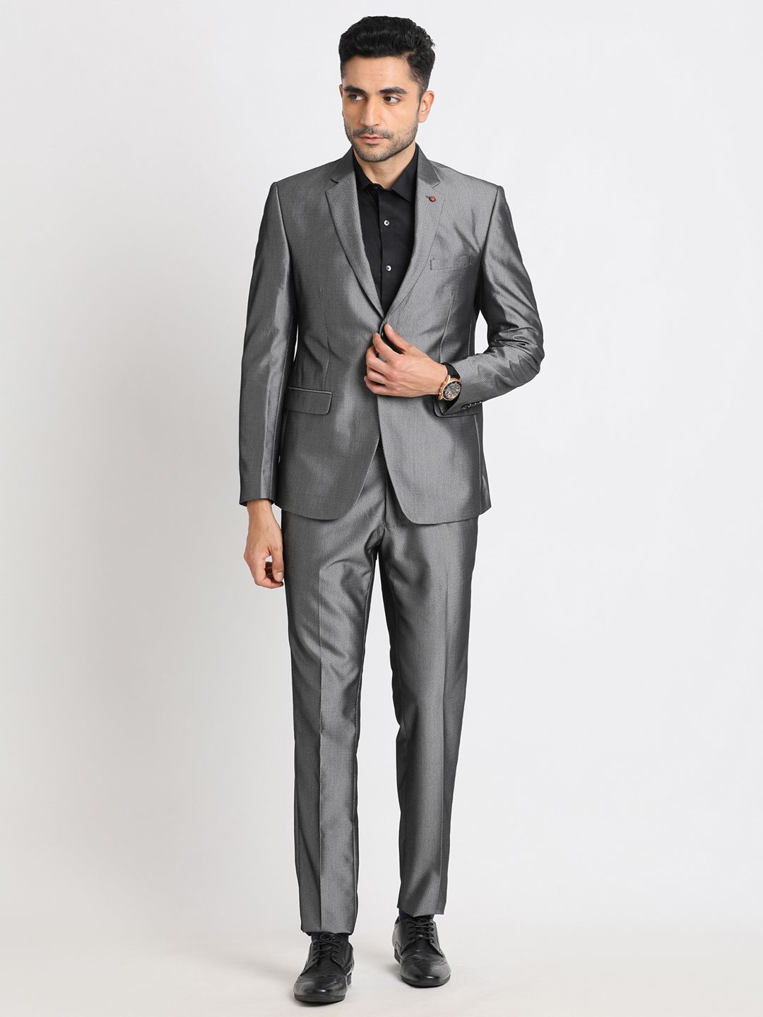 turtle Men 2 Piece Suit Self Design Suit-picture-30