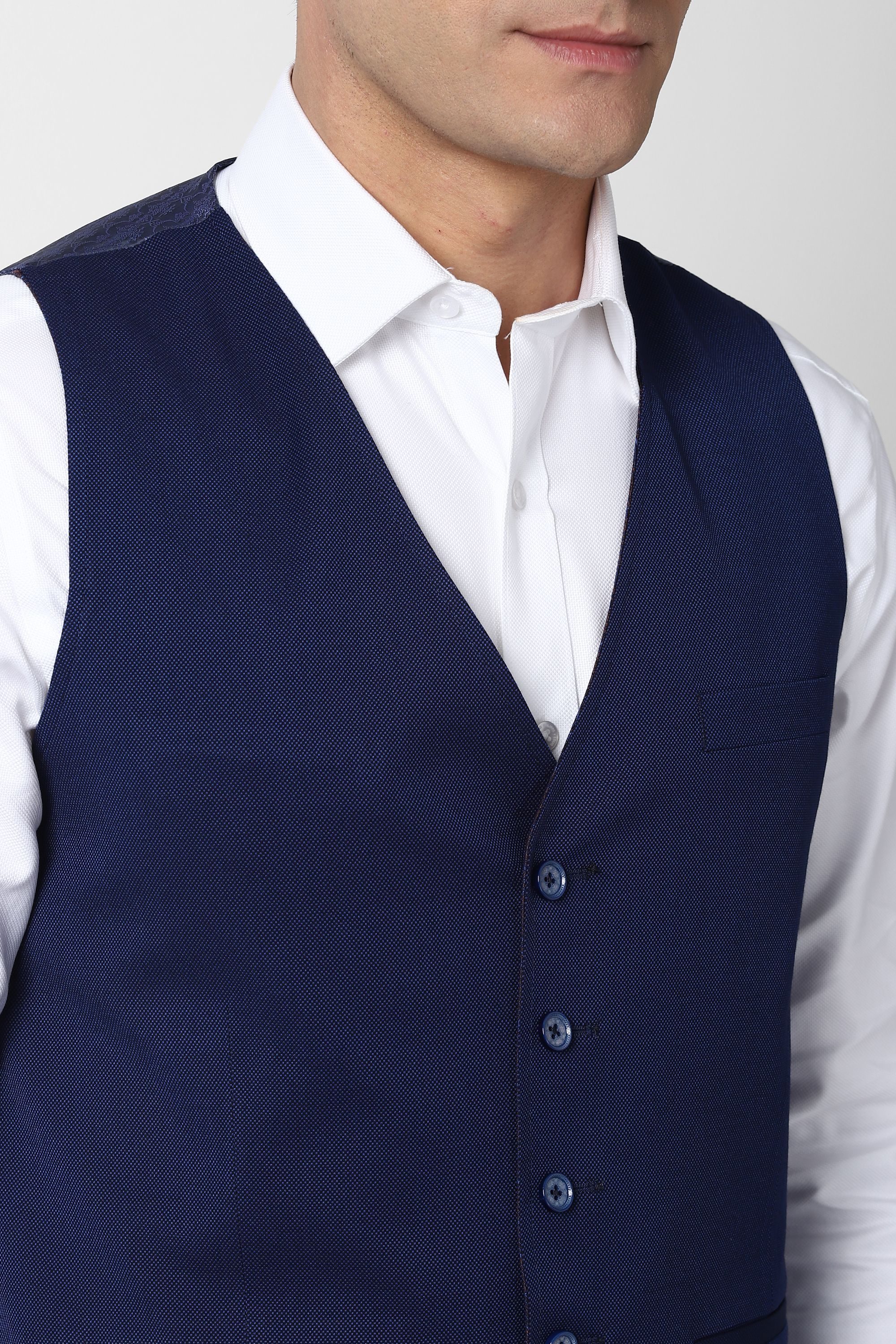 peter england Men Single Breasted Textured Suit-picture-42