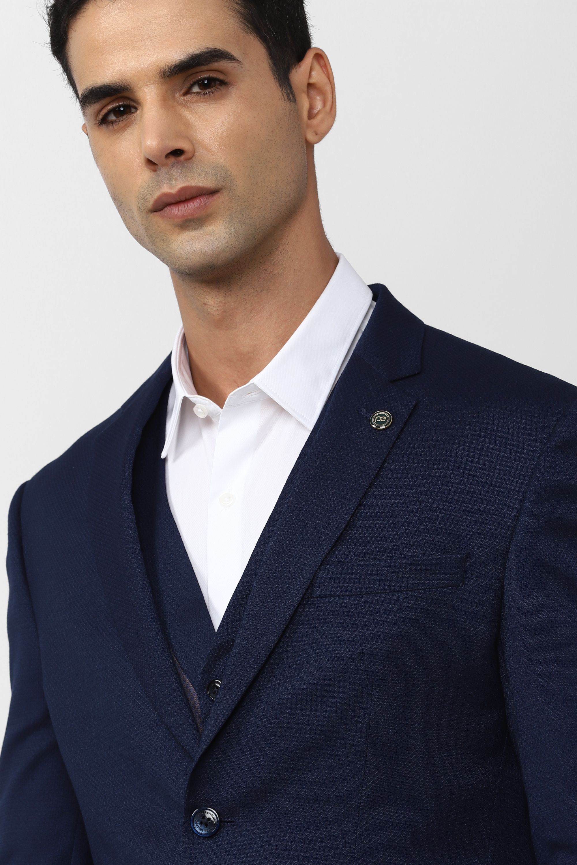 peter england Men Single Breasted Self Design Suit-picture-22