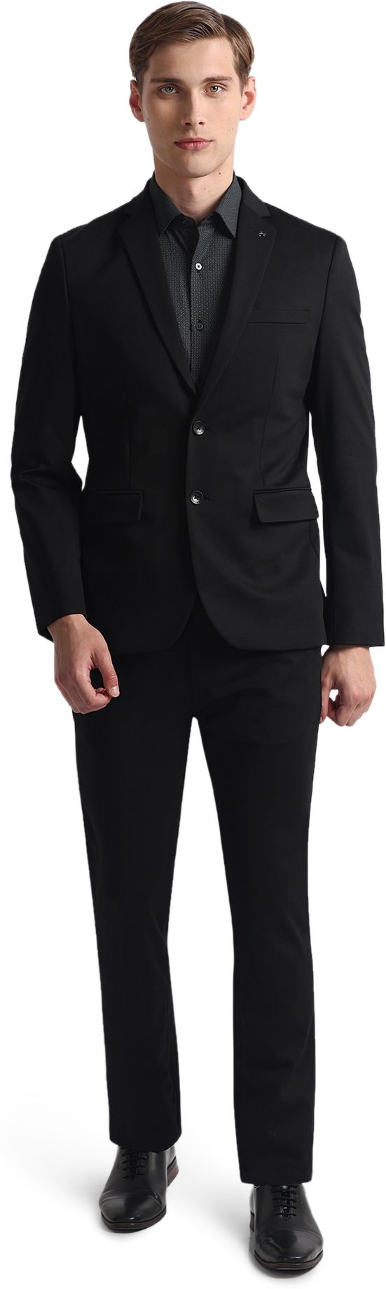 Men Two Piece Textured Suit