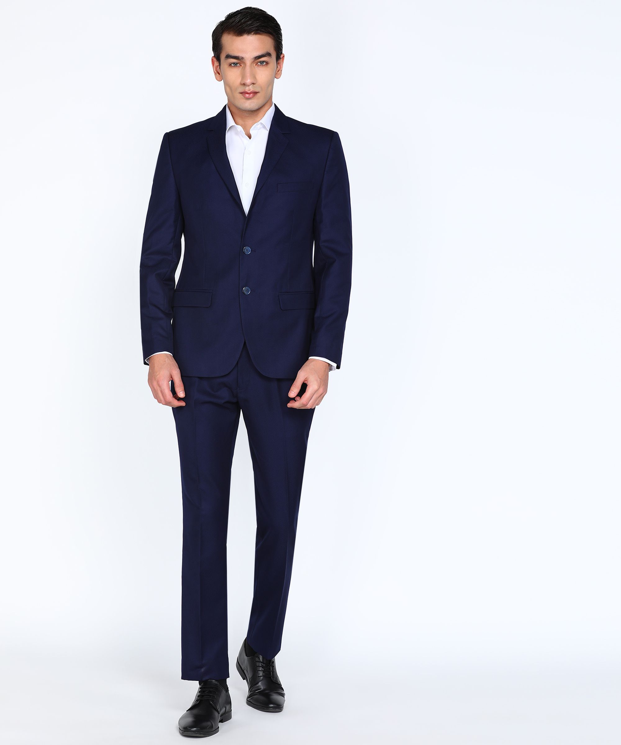 Men 2 PC Suit Self Design Suit-image-27