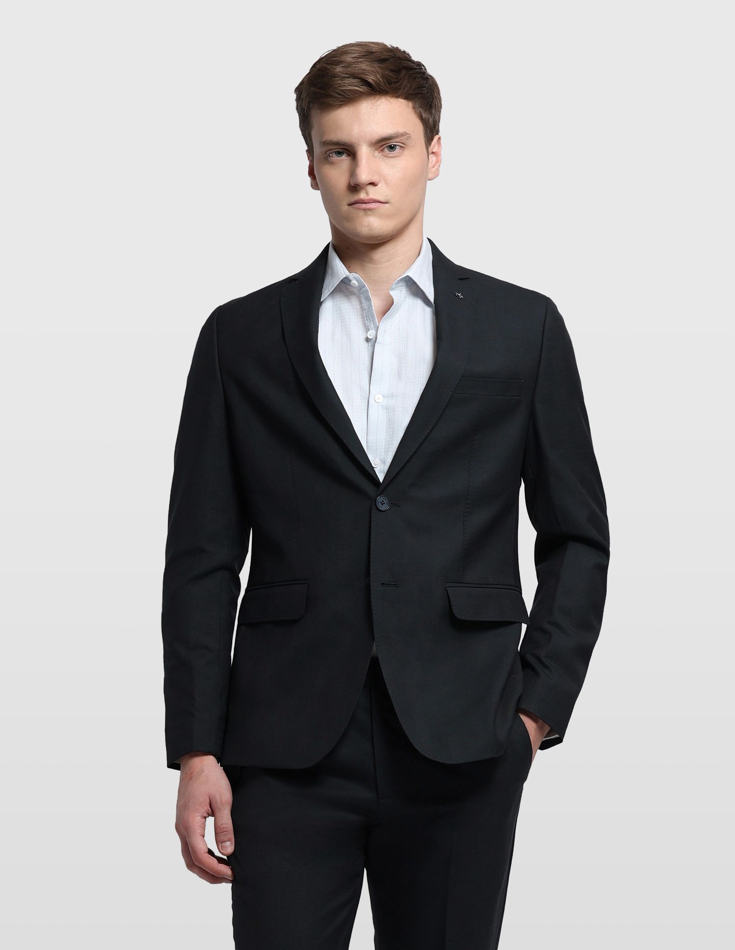 arrow Men Two Piece Solid Suit-picture-25