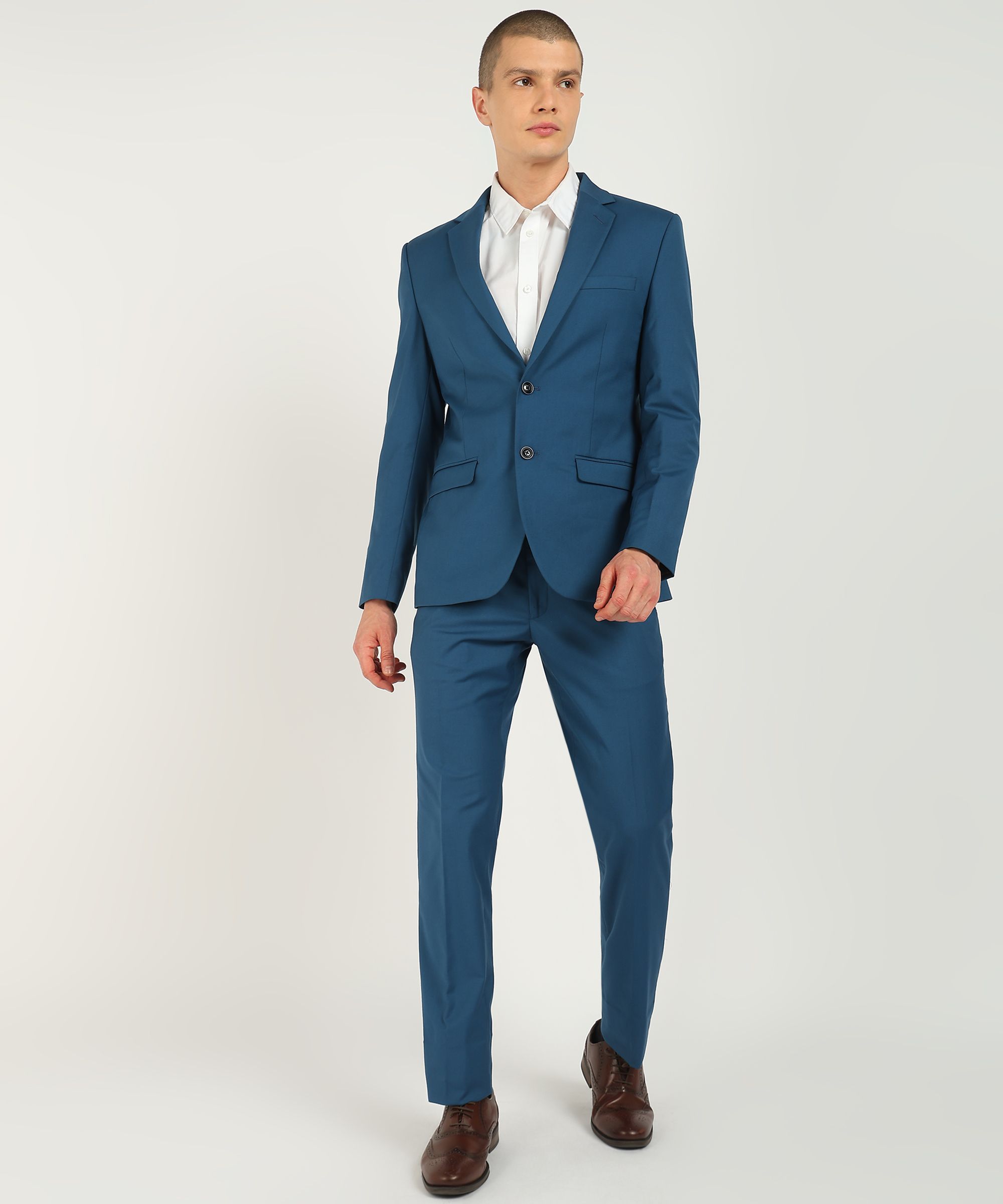 park avenue Men 2 Piece Suit Solid Suit-picture-35