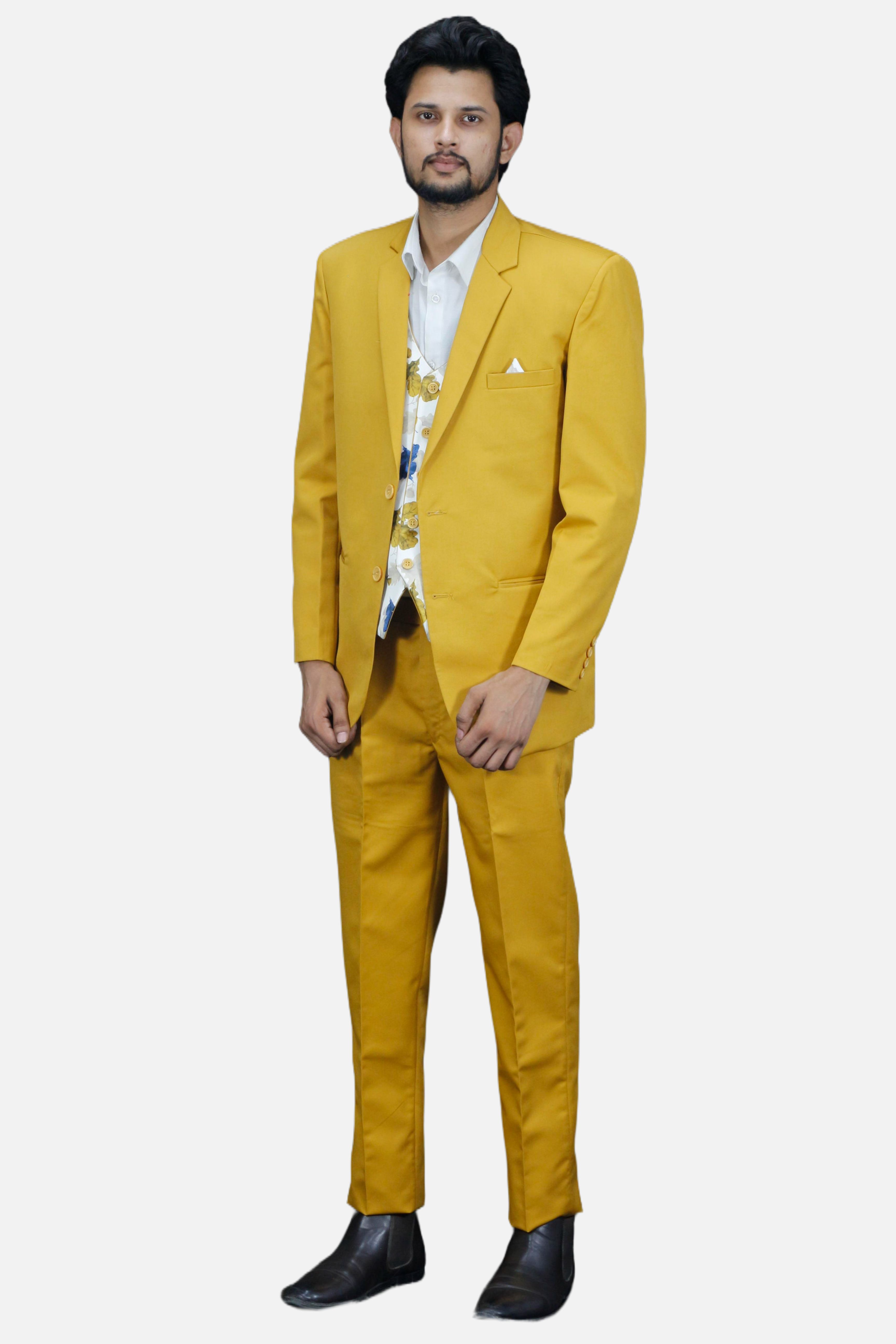gargian master cut Men Single Breasted Self Design Suit-picture-13