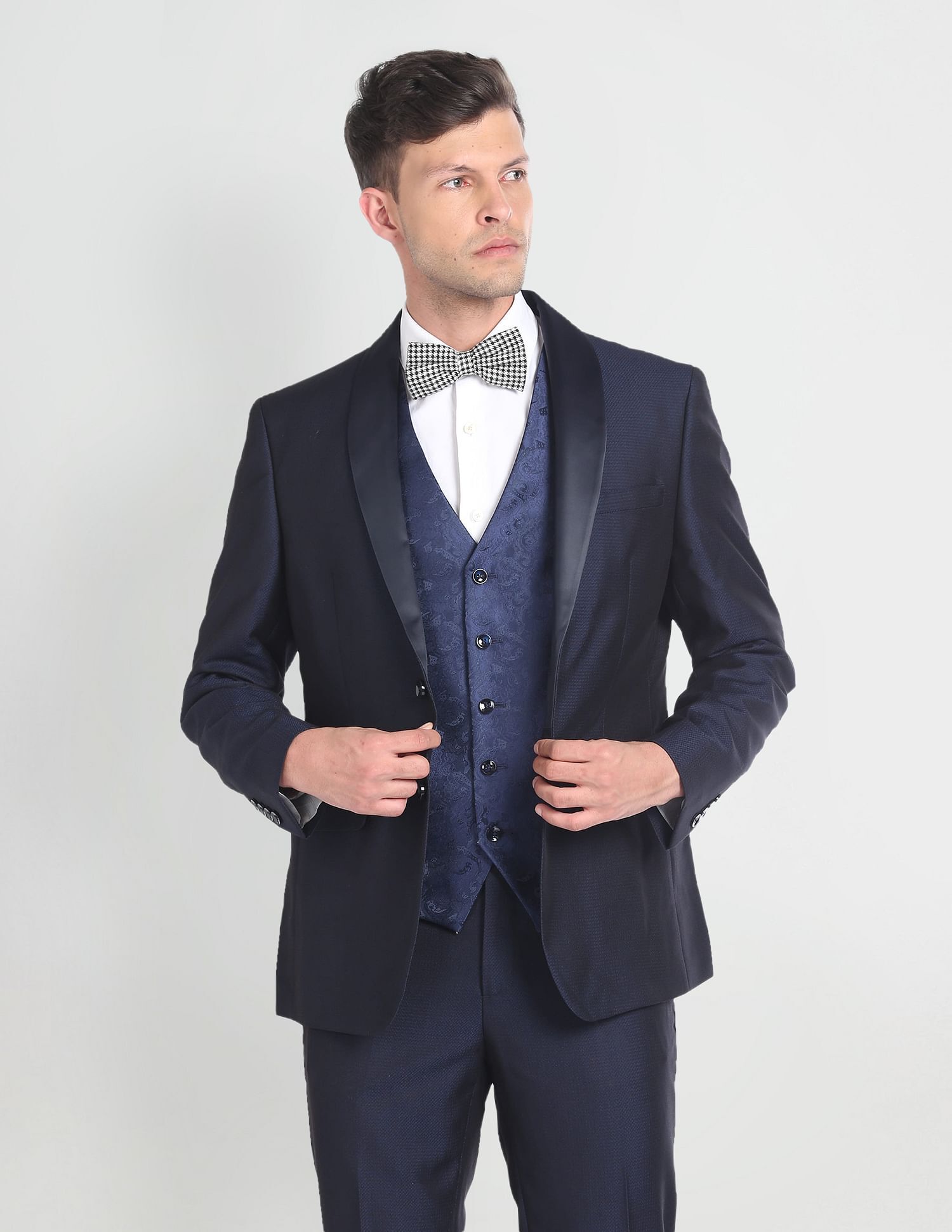 arrow Men 3-piece Solid Suit-picture-46