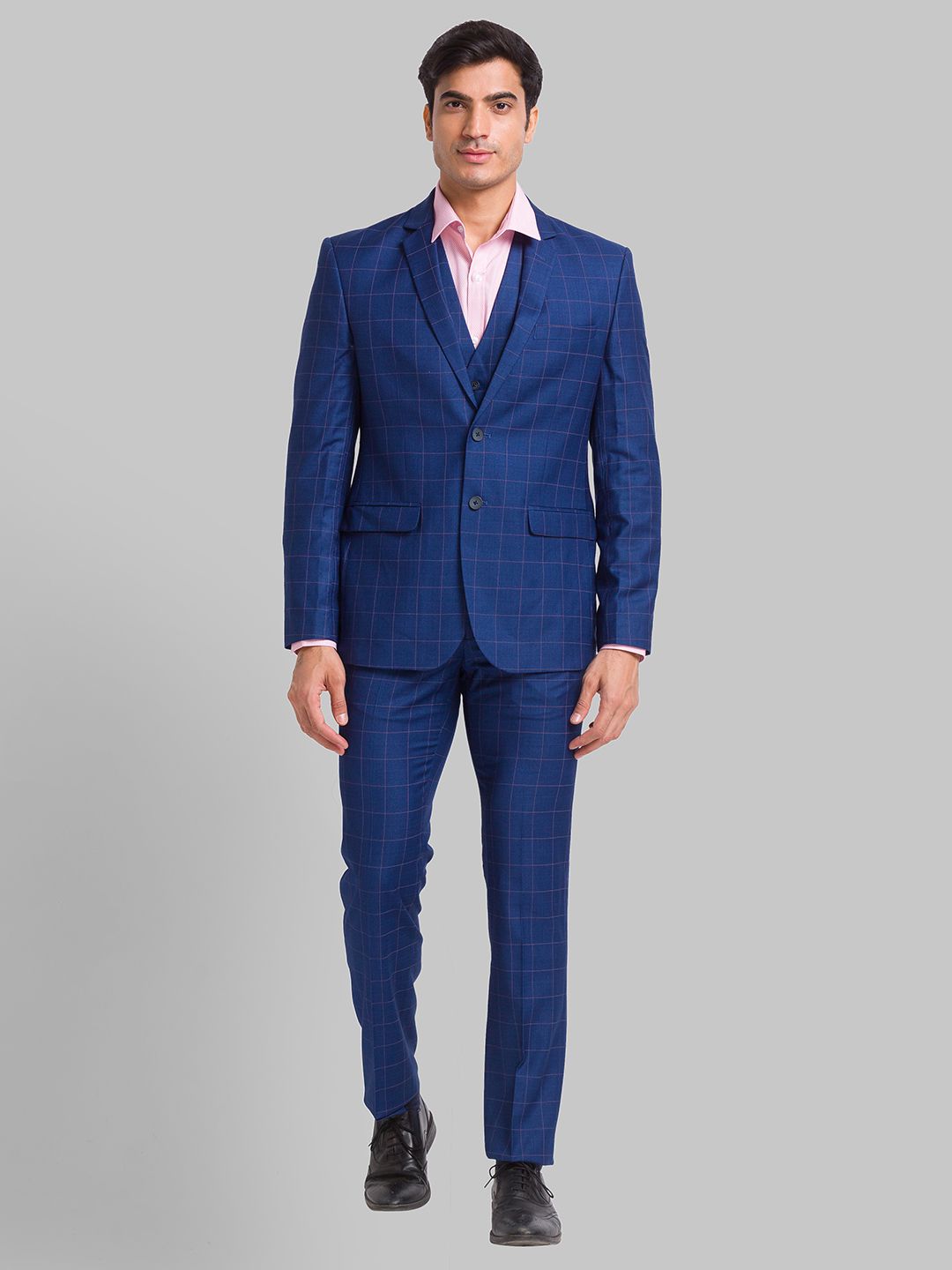 Men 3 PCS SB2 BTN NOTCH CLR SUIT - S.SLM FIT Solid Suit-image-47