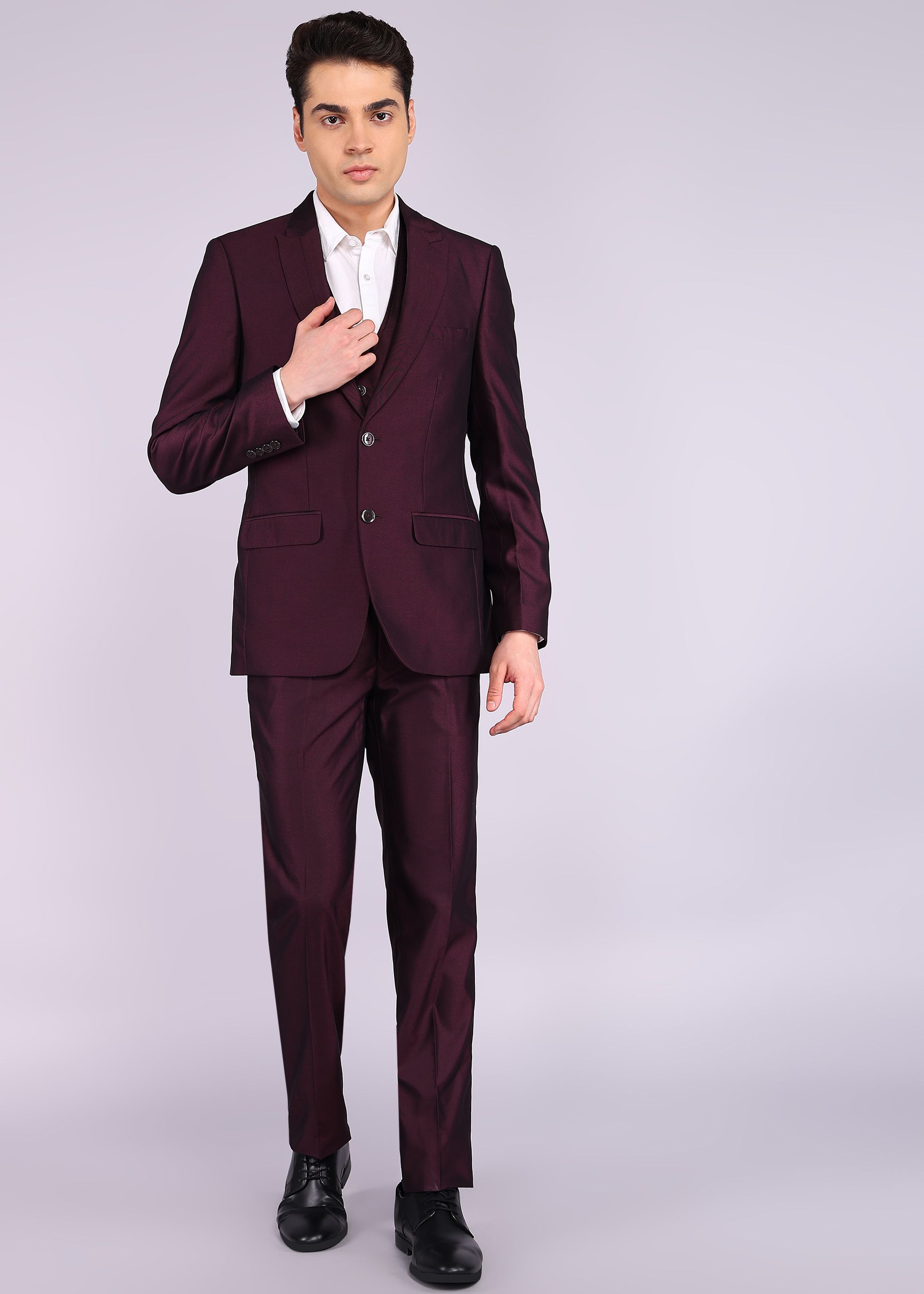 raymond Men 3PC SB 2BTN PK LPL C&S CLR REV.WC-CONT Solid Suit-picture-28
