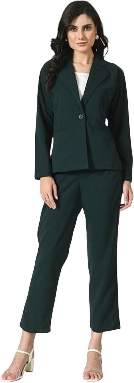 shakuntlam fashion house Women Cotton Blend 3-Piece Suit Solid Blazer Pant & Camisole-Office & Casual Wear Solid Suit-picture-30
