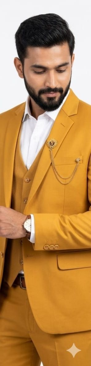 Men Slim fit Solid Suit-image-16