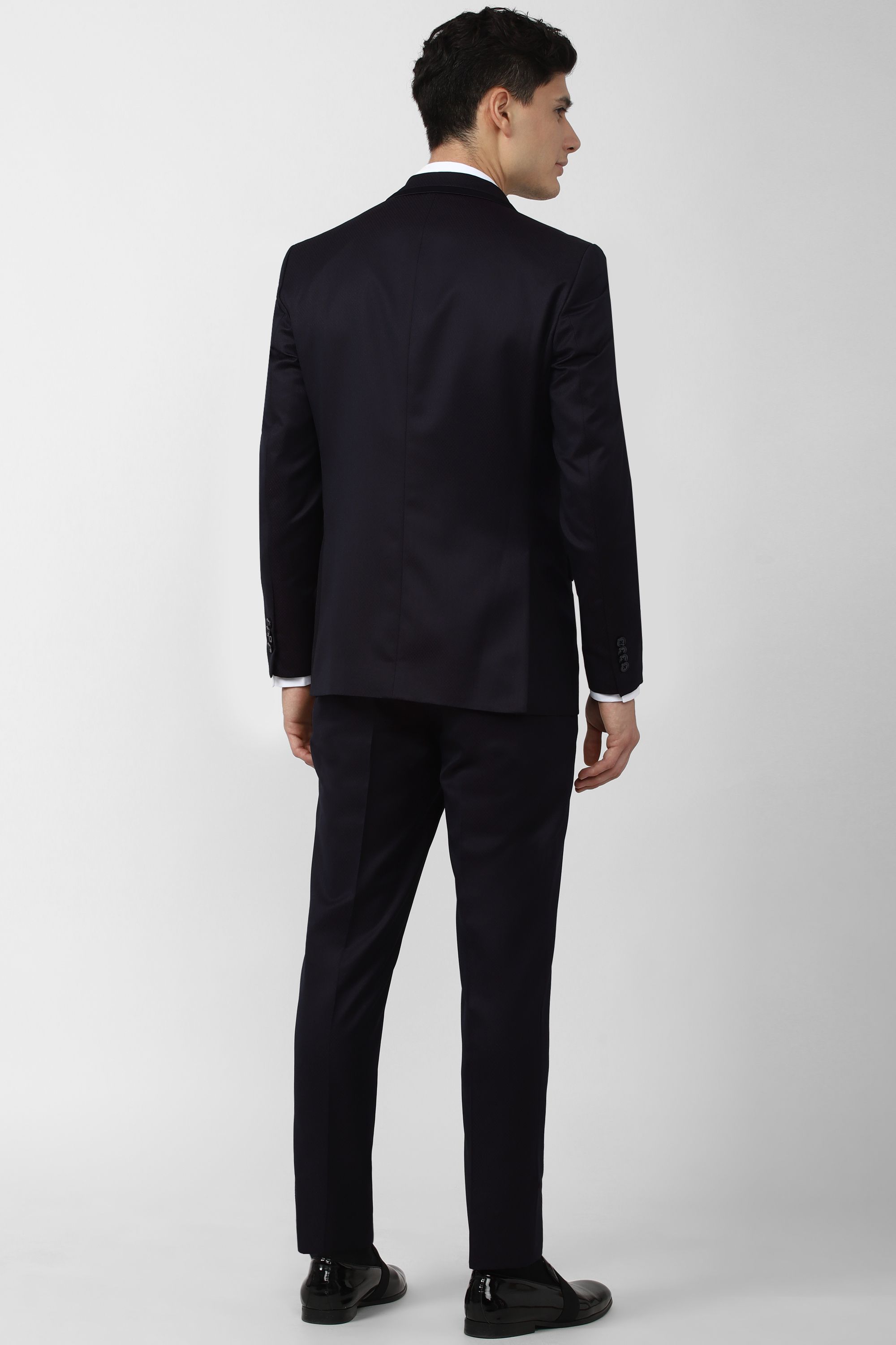 peter england Men Tuxedo Style Checkered Suit-picture-20