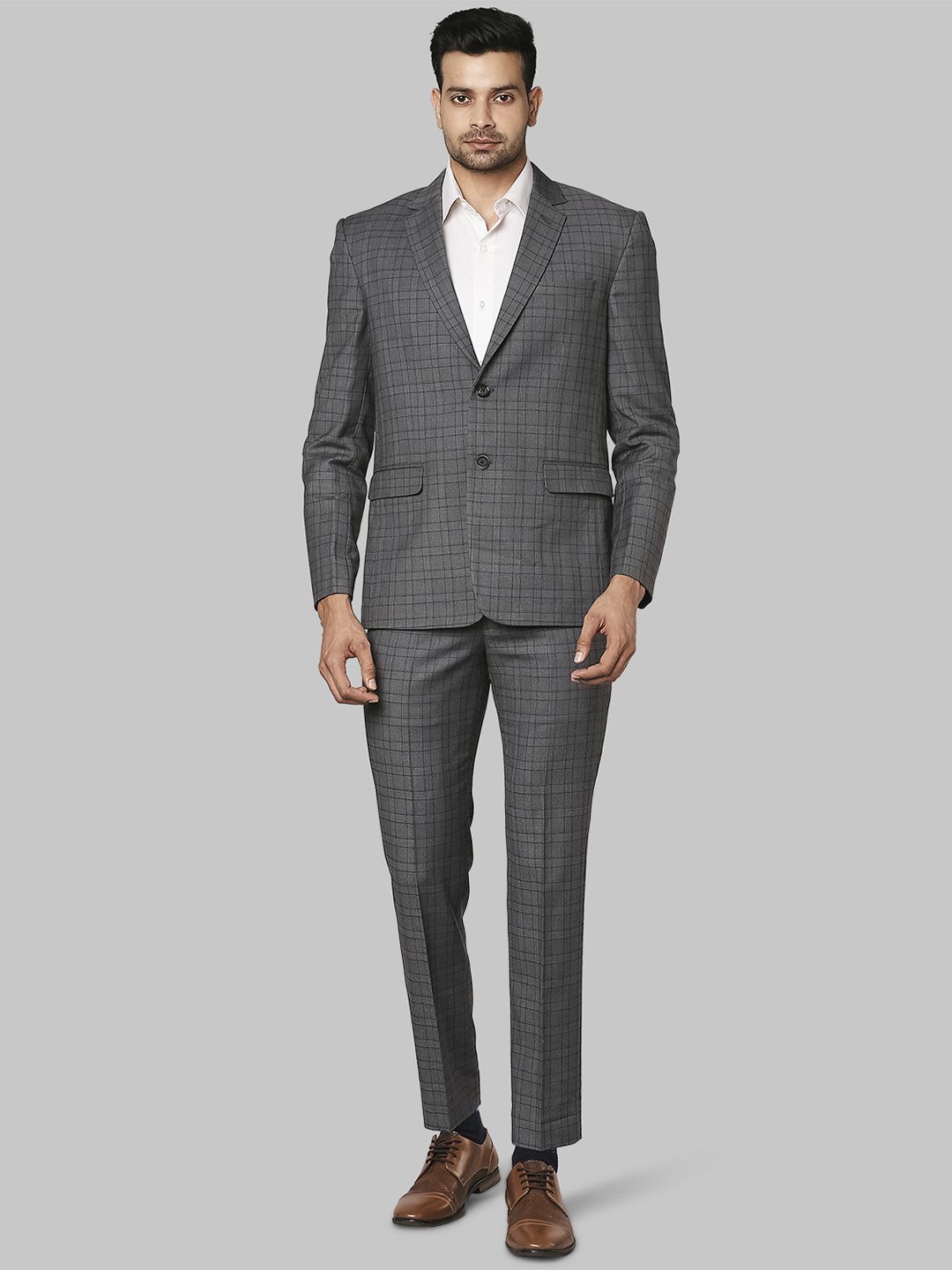 park avenue Men 2 PC Suit Checkered Suit-picture-23