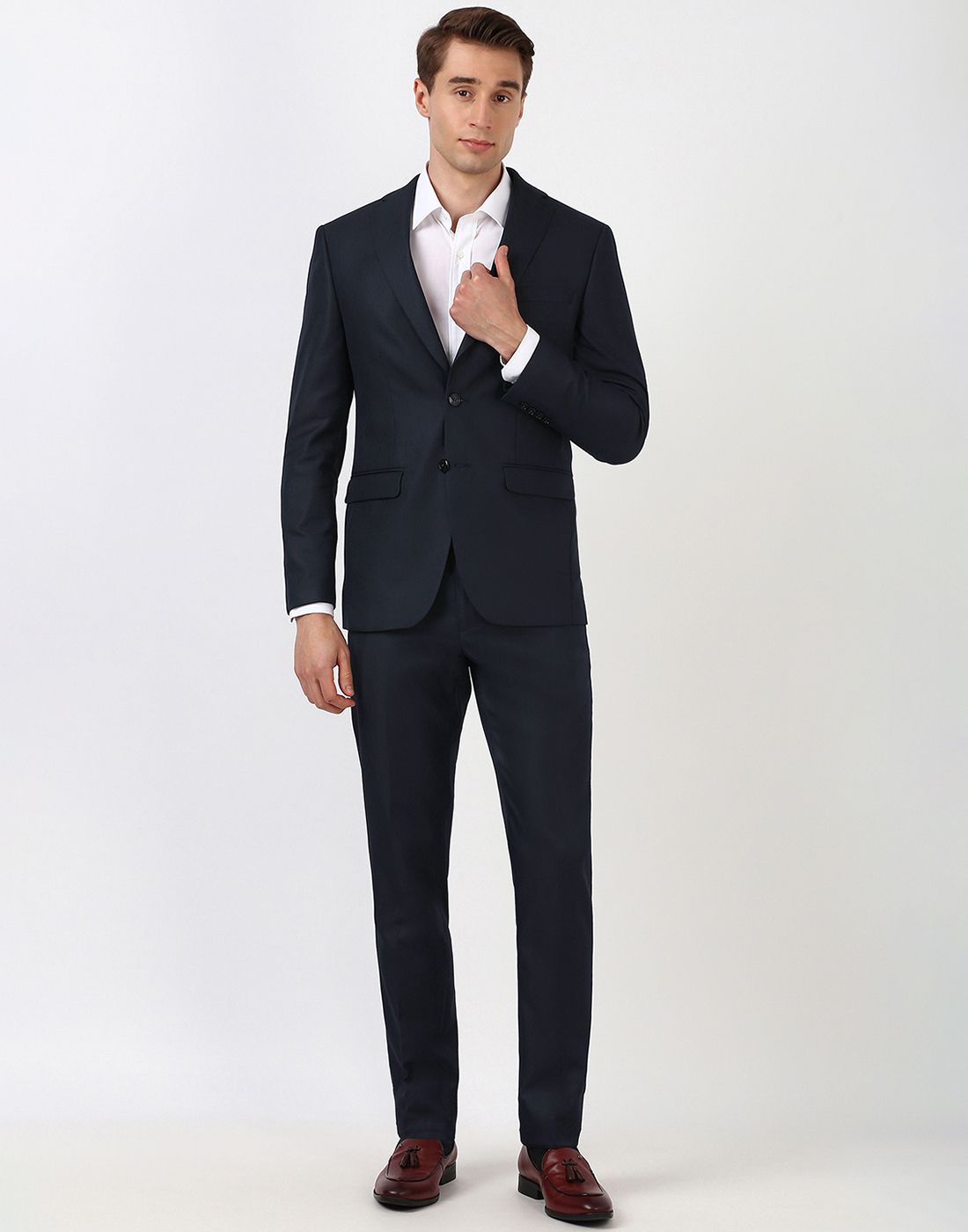 peter england Men Suits Textured Suit-picture-13