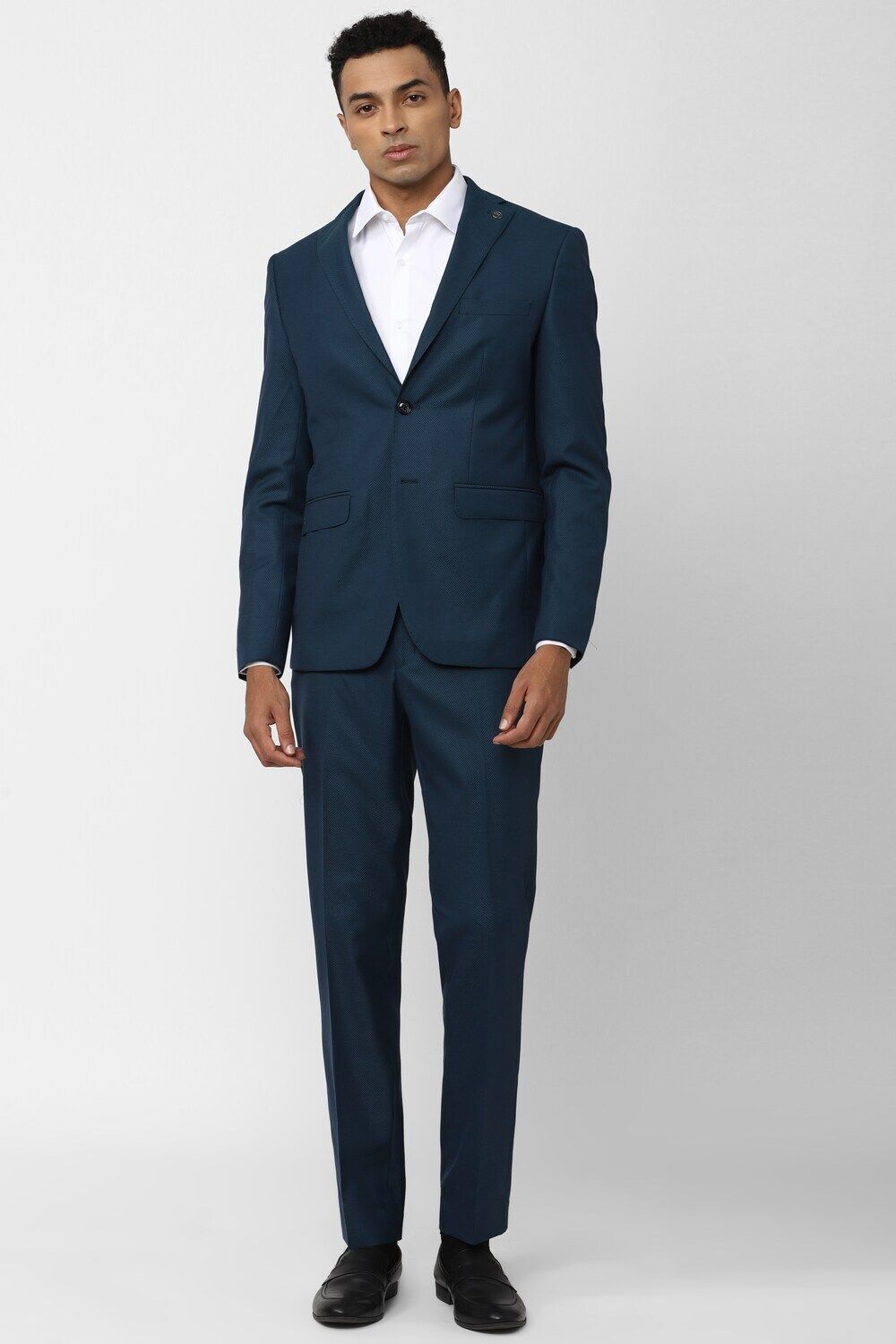 peter england Men 2-Piece Formal Suit Solid Suit-picture-16