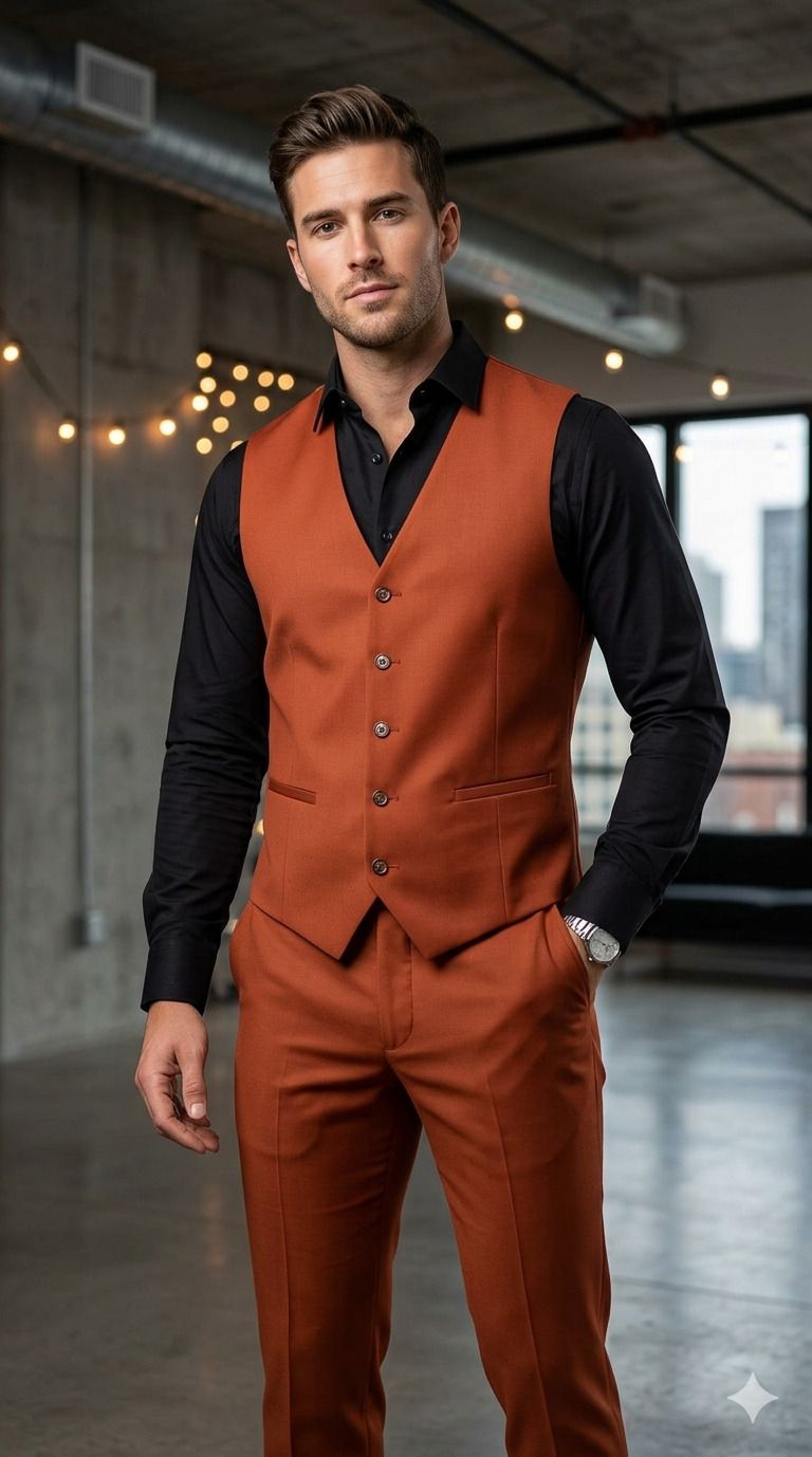 asthetic Men Men Solid Suit-picture-31