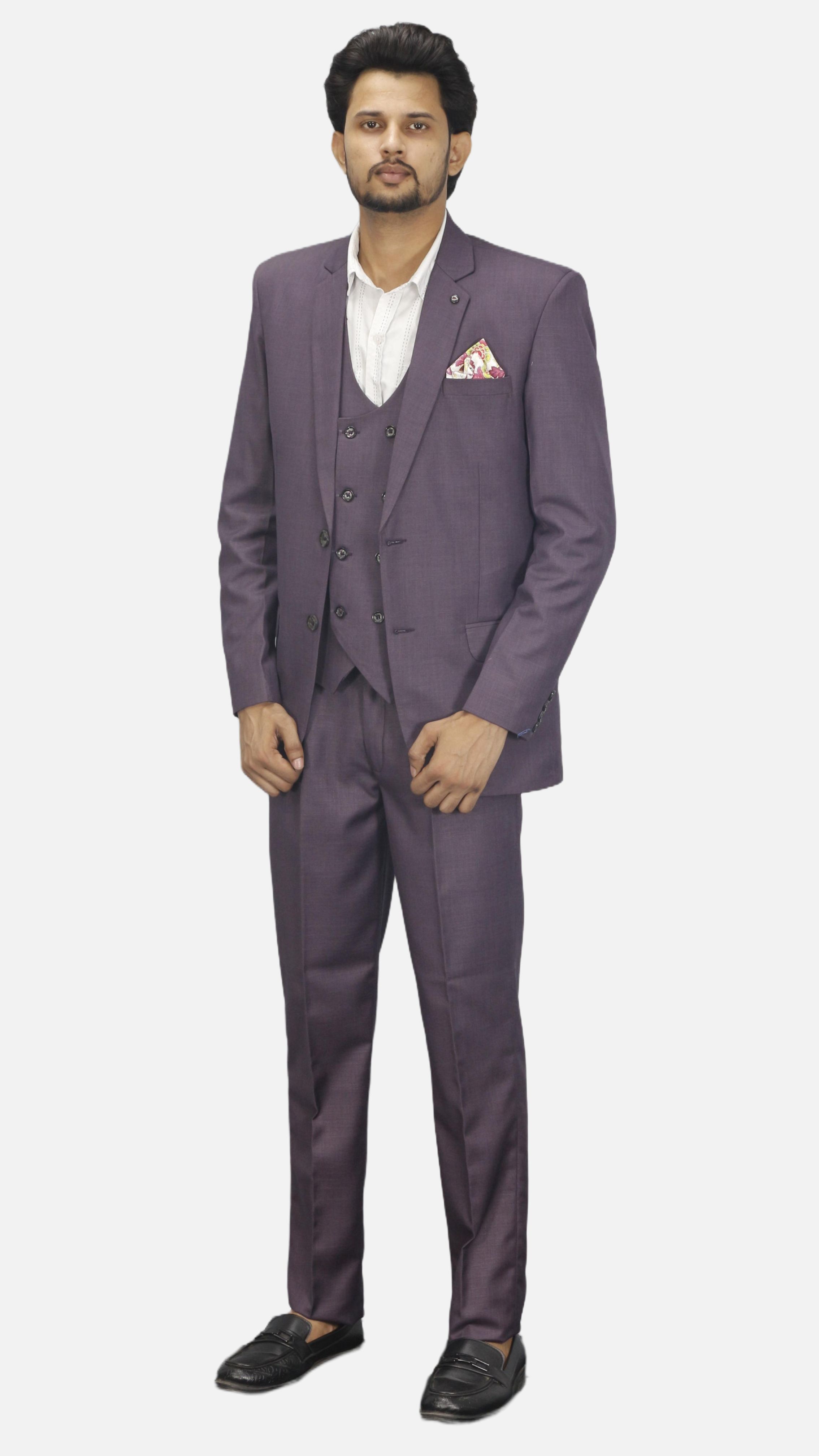 gargian master cut Men 3pc Suit Self Design Suit-picture-20