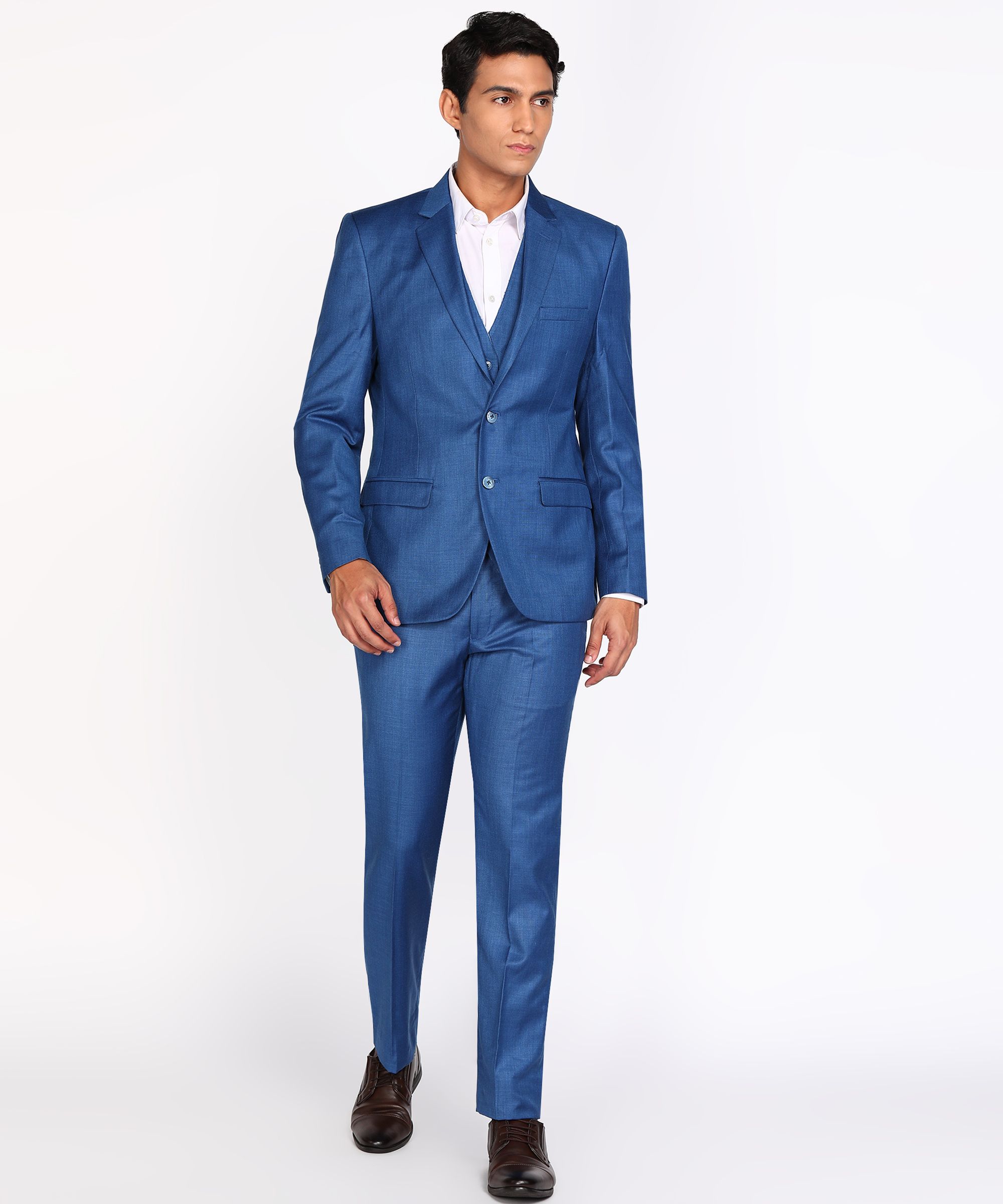 park avenue Men 3 PC Suit Solid Suit-picture-38