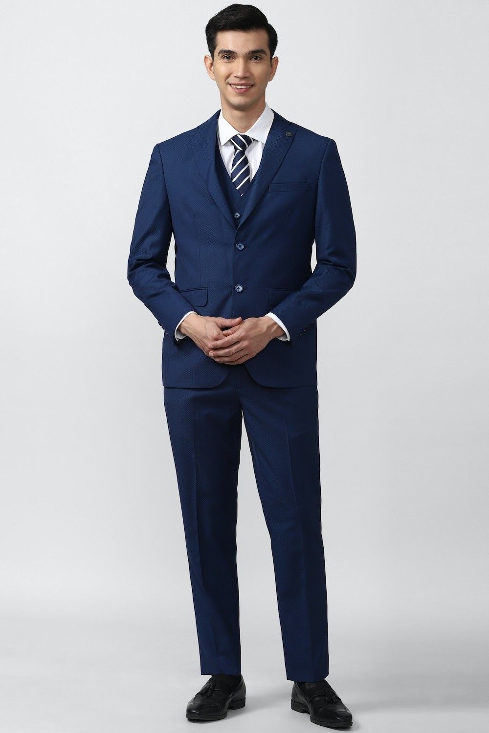 peter england Men Single Breasted - 2 button Solid Suit-picture-25